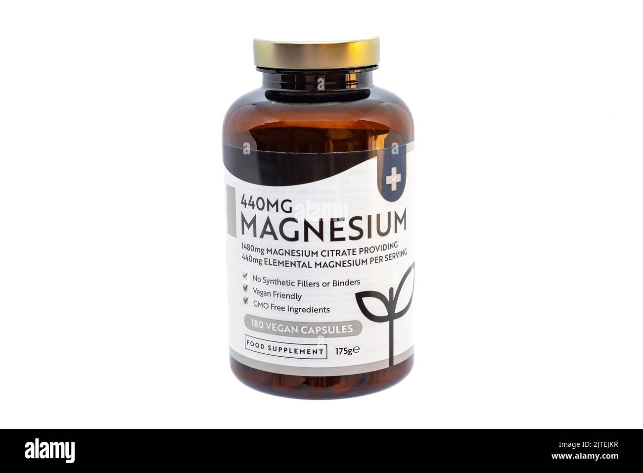 Flasche Magnesium Pillen, Nahrungsergänzungsmittel Stockfoto