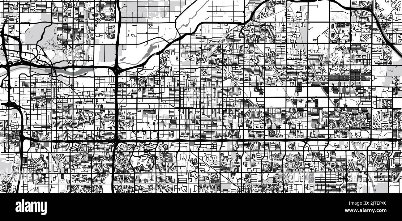 Städtischer Vektor Stadtplan von Mesa, Arizona , Vereinigte Staaten von Amerika Stock Vektor