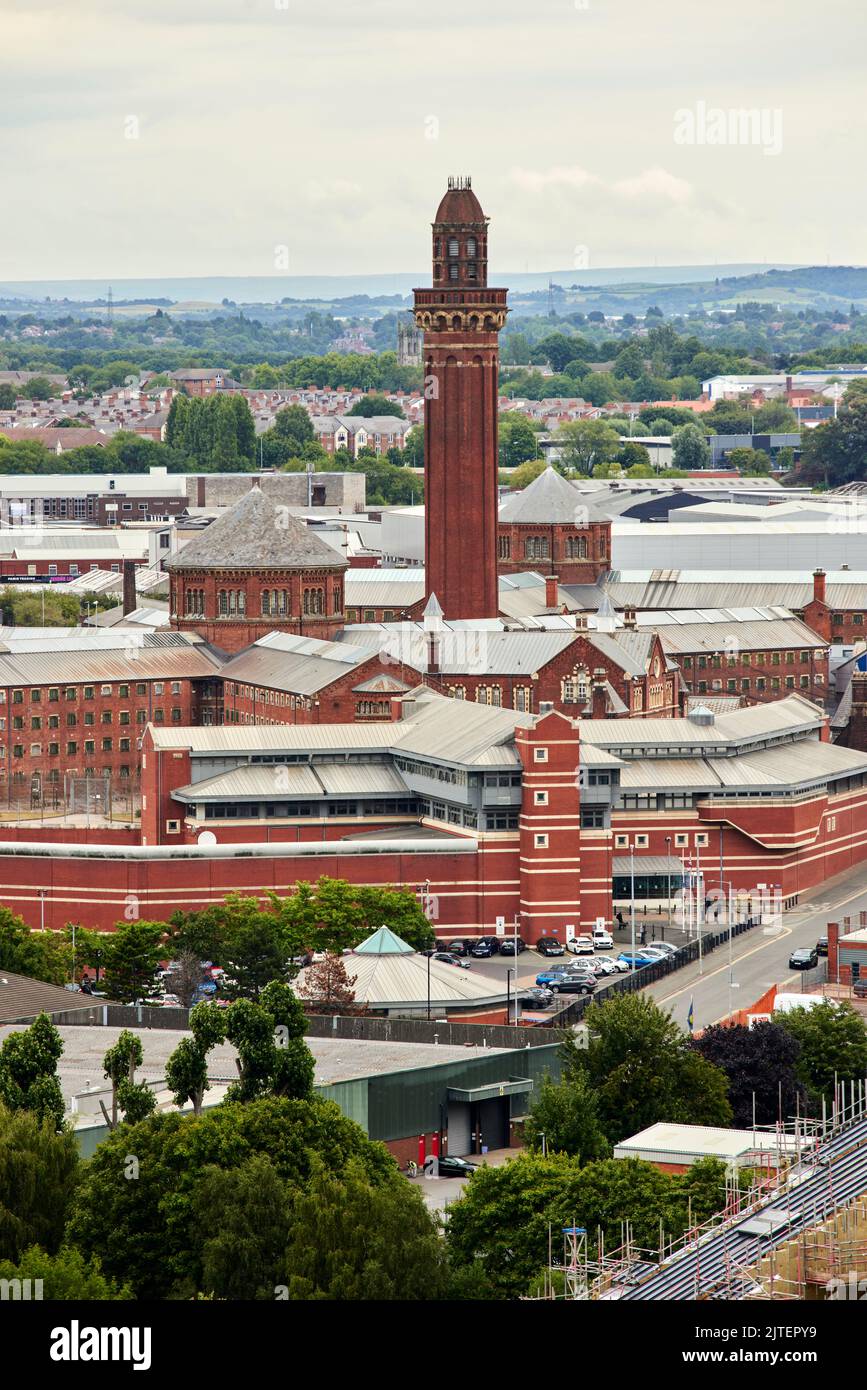 Her Majesty's Prison Service, HM Prison Manchester Kategorie-A-Männergefängnis, allgemein als Strangeways bezeichnet Stockfoto