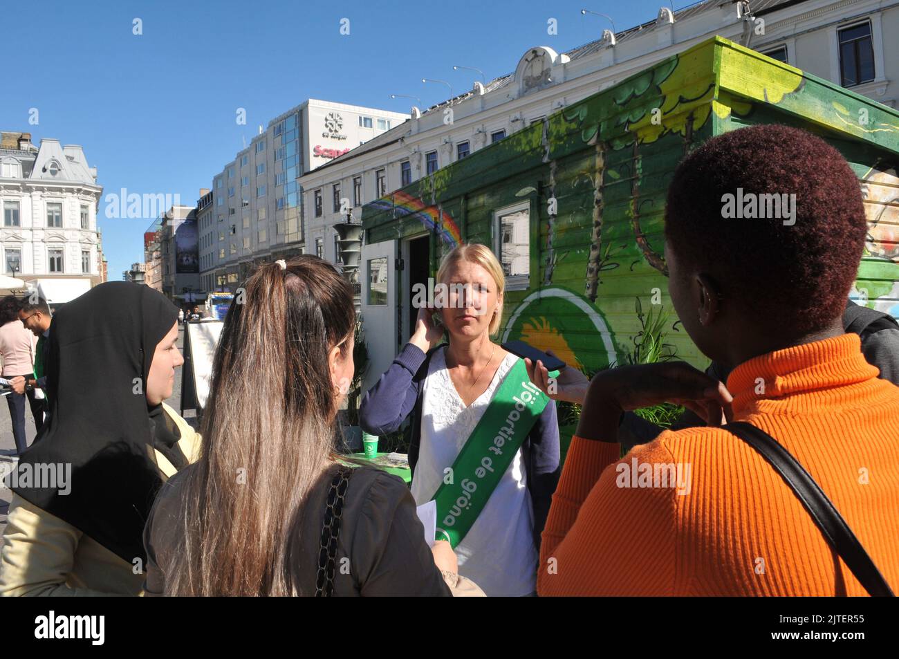 Malmö /Schweden/30 August 2022/Schweden stimmt für die Parlamentswahl am sonntag, den 11. september 2022, führen alle schwedischen Politiker einen Wahlkampf auf dem Malamo-Platz in Schweden durch. (Foto..Francis Joseph Dean/Dean Picturs. Stockfoto