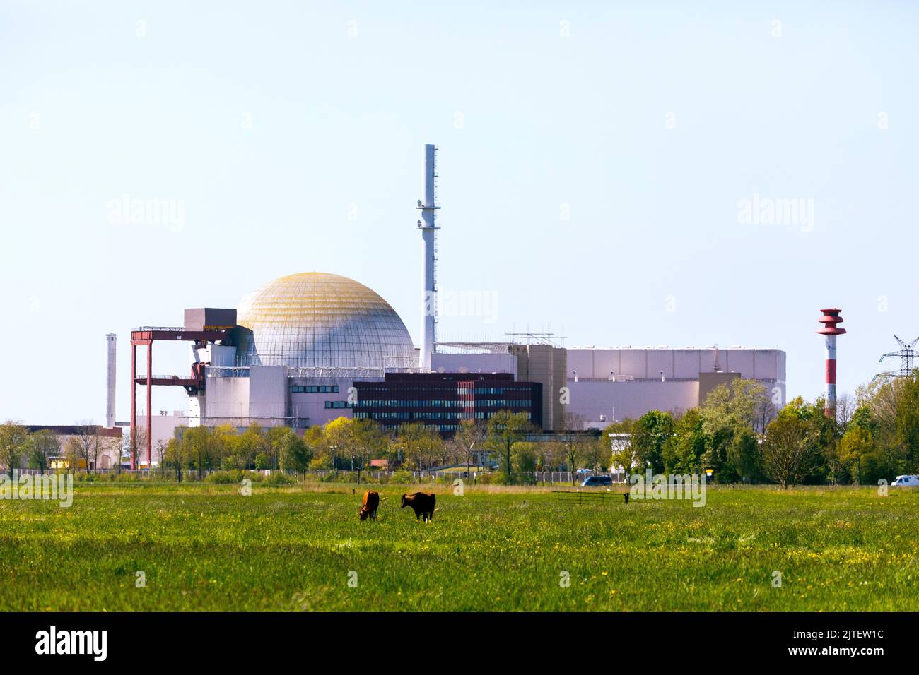 Stillgelegte Kernkraftwerk Brokdorf Stockfoto