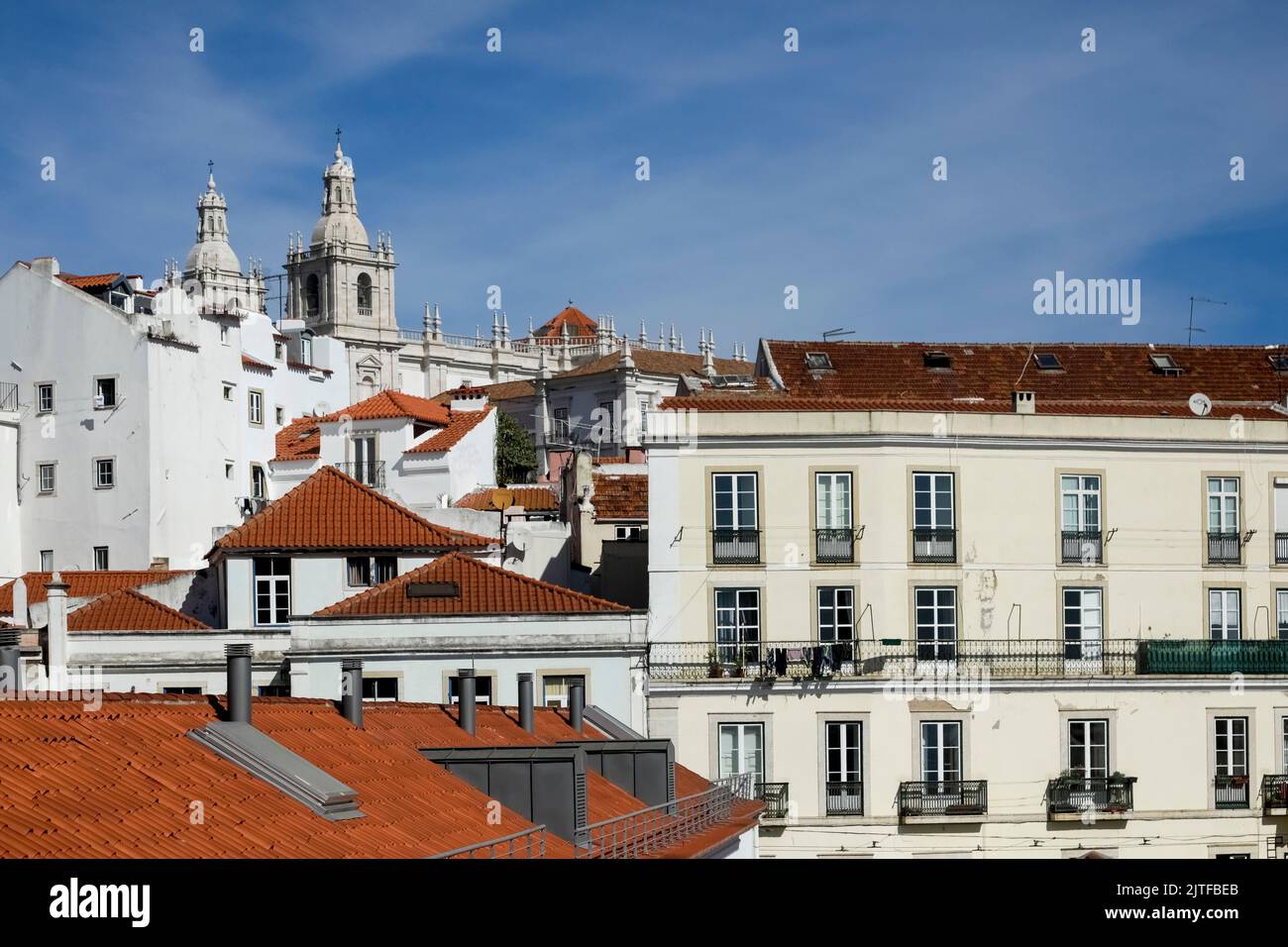 Portugal, Lissabon, Blick auf die Altstadt Stockfoto