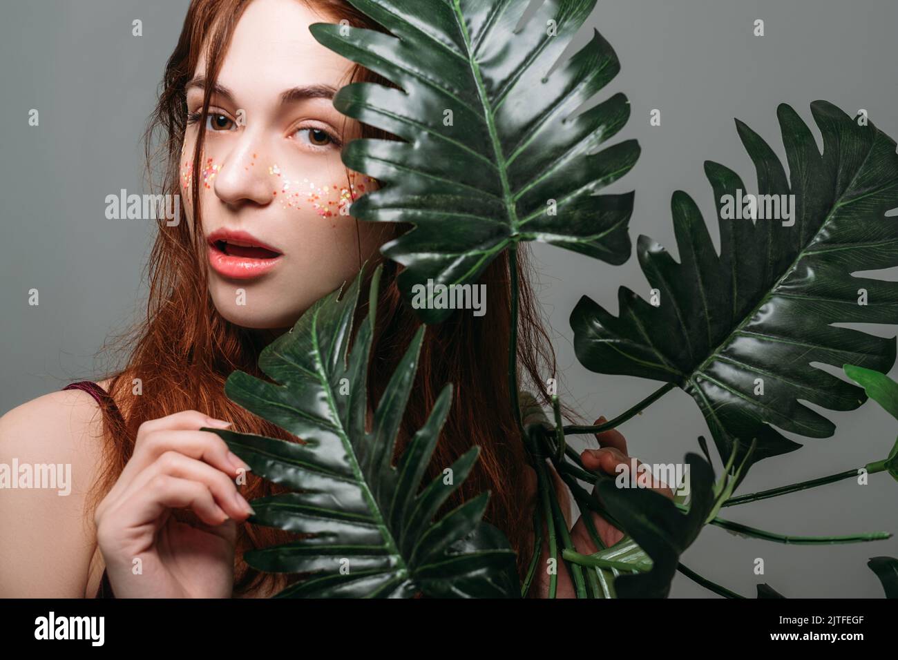 Frau Schönheitsbehandlung Bio-Kosmetik Pflege Stockfoto