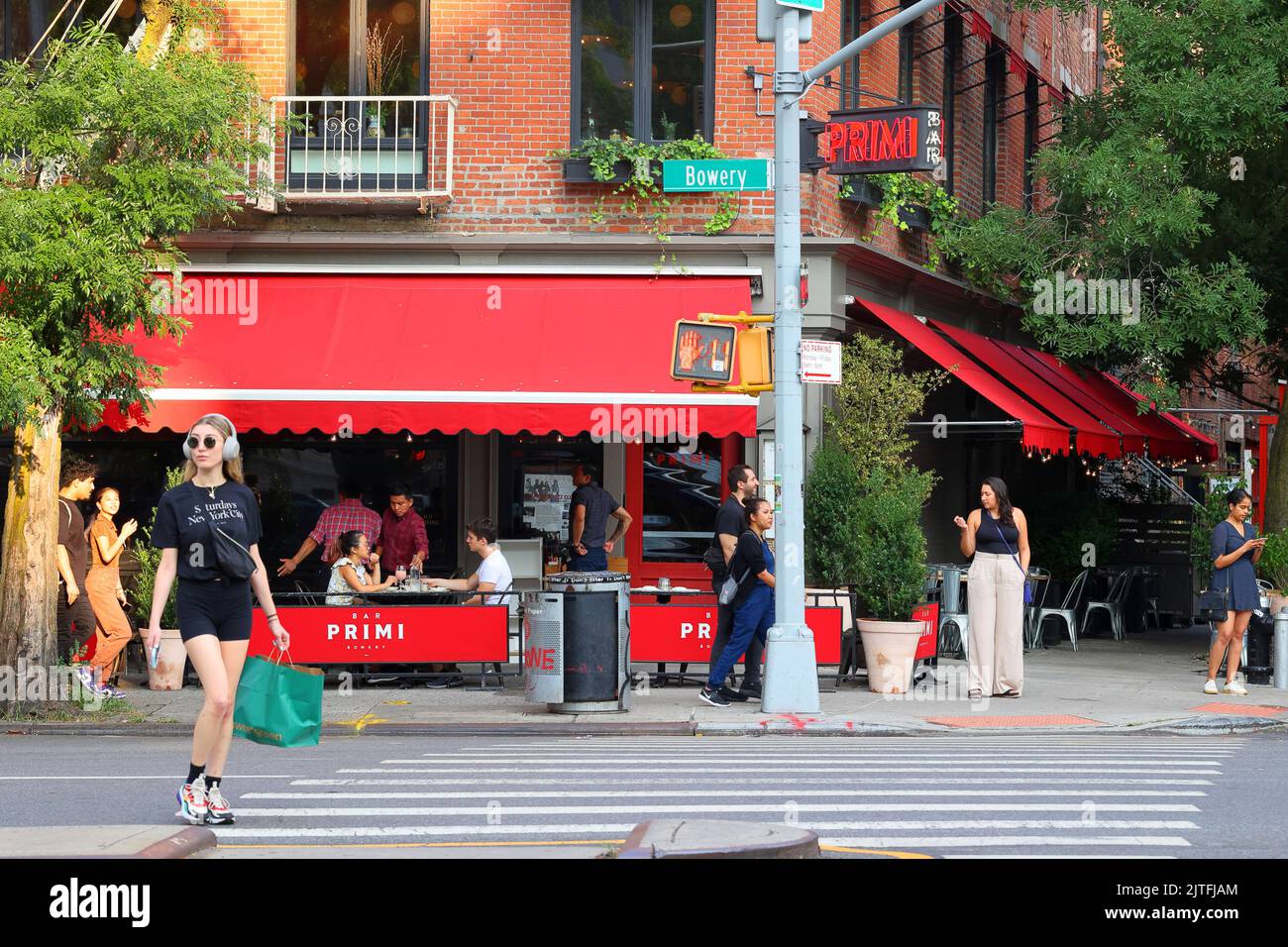 Bar Primi, 325 Bowery, New York, NYC Foto von einem italienischen Restaurant im East Village von Manhattan. Stockfoto