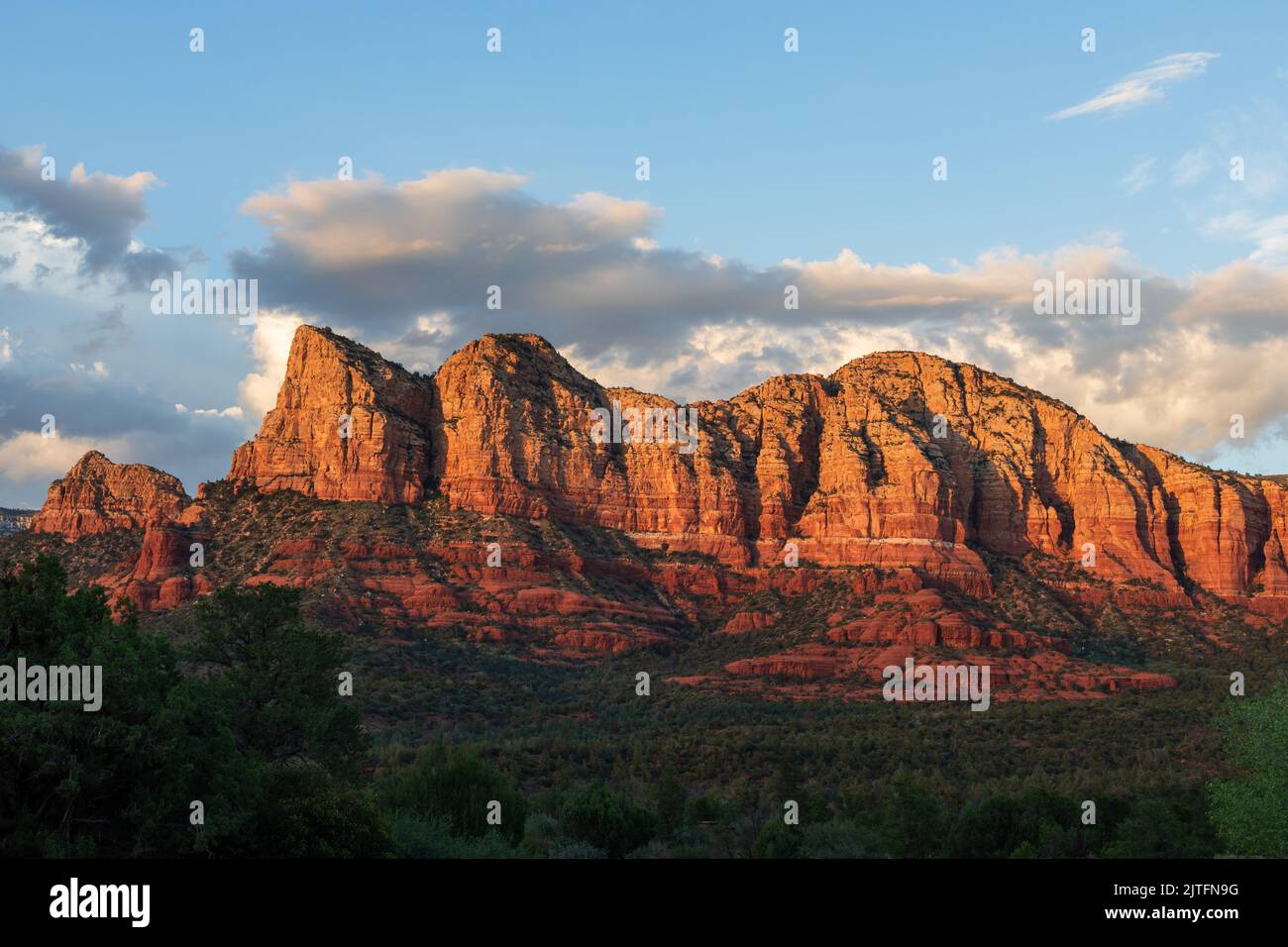 Sedona red Rocks bei Sonnenuntergang Stockfoto