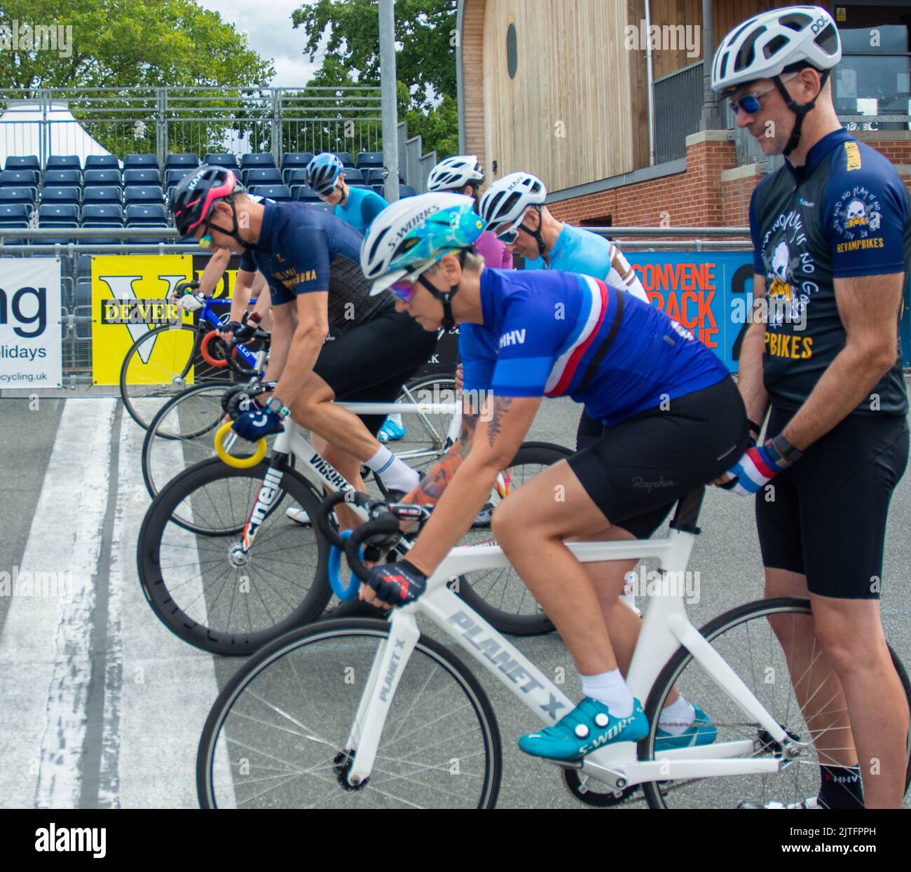 Herne Hill Velodrome ist südöstlich von London beliebtesten Ort für die Radfahrer Gemeinschaft , Stockfoto