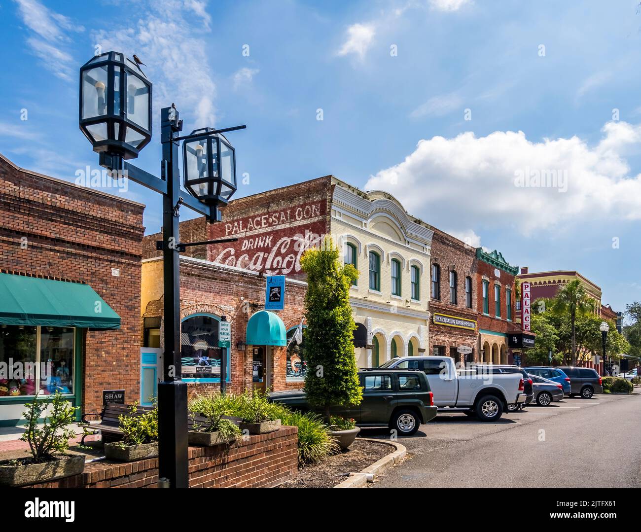 Center Street im Dorf Fernandina Beach auf Amelia Island Florida USA Stockfoto