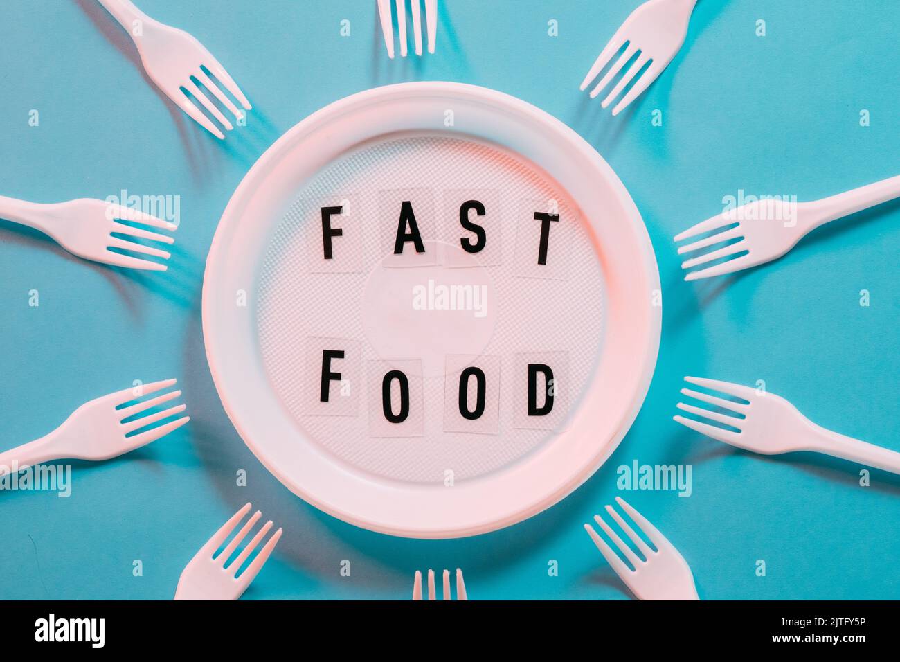 Plastik Verschmutzung Anti Fast Food Bewegung Stockfoto
