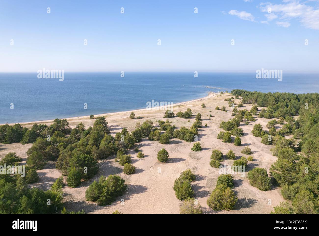 Ostseeküste von oben in Estland Stockfoto