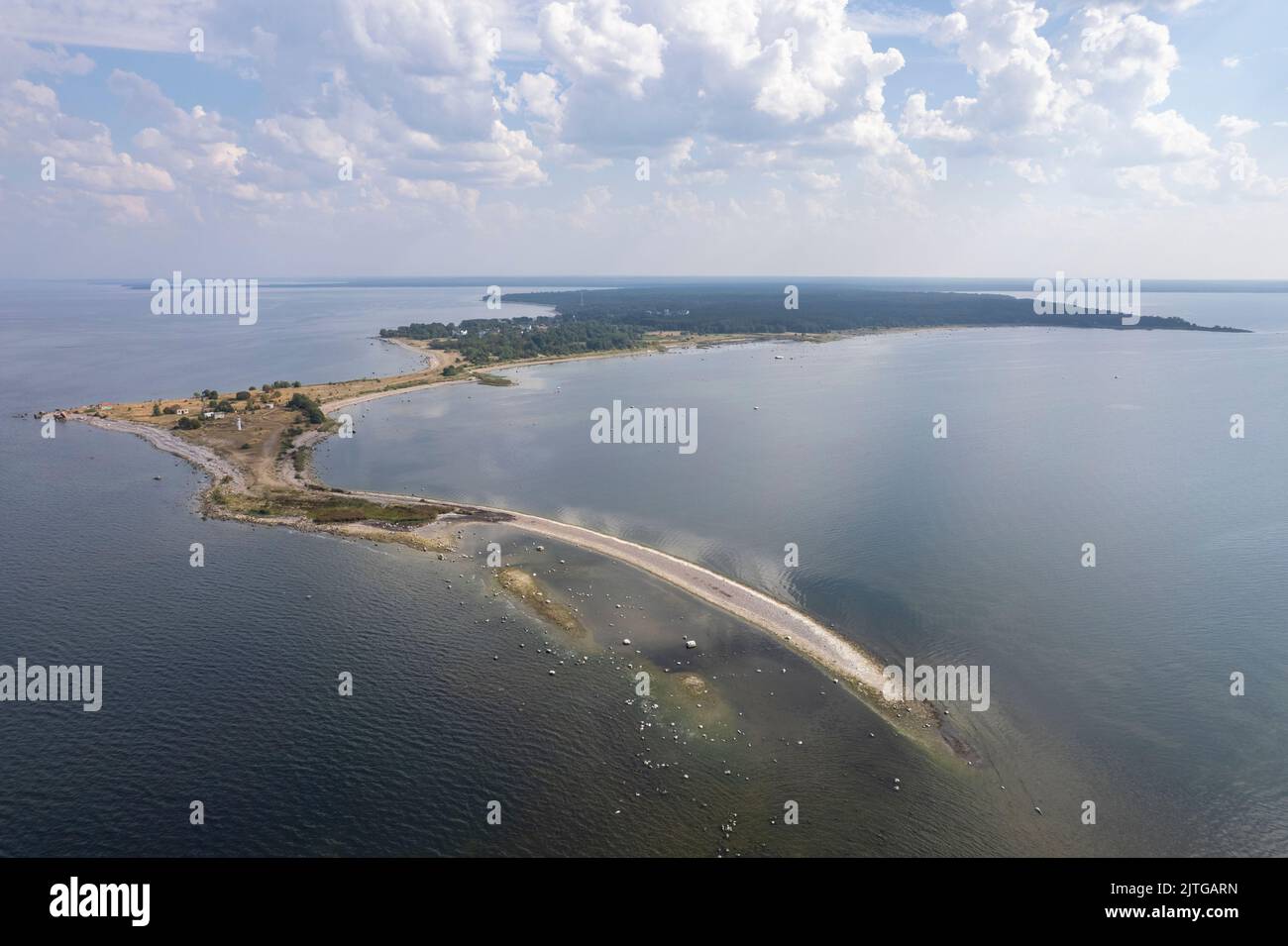 Ostseeküste von oben in Estland Stockfoto