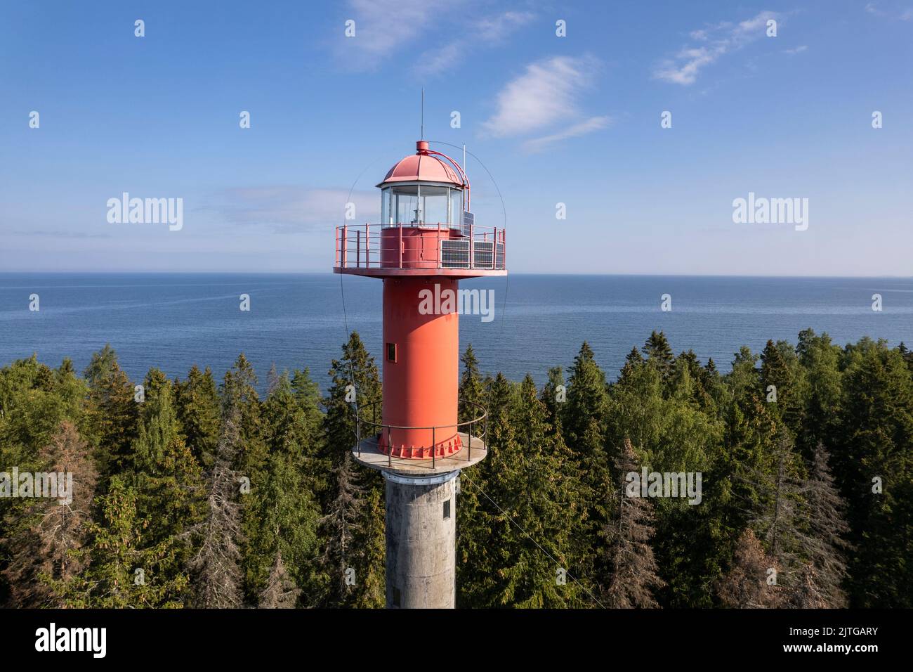 Juminda Leuchtturm in Estland Stockfoto
