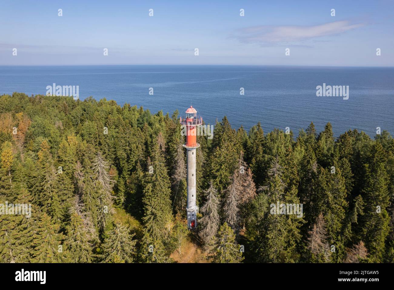 Juminda Leuchtturm in Estland Stockfoto