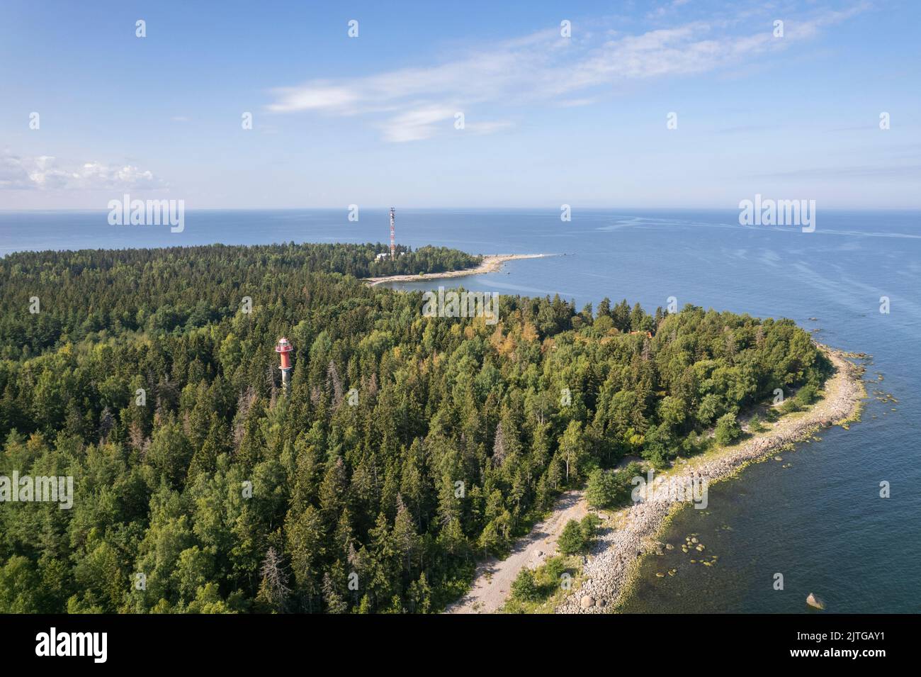 Landschaft an der estnischen Küste Stockfoto