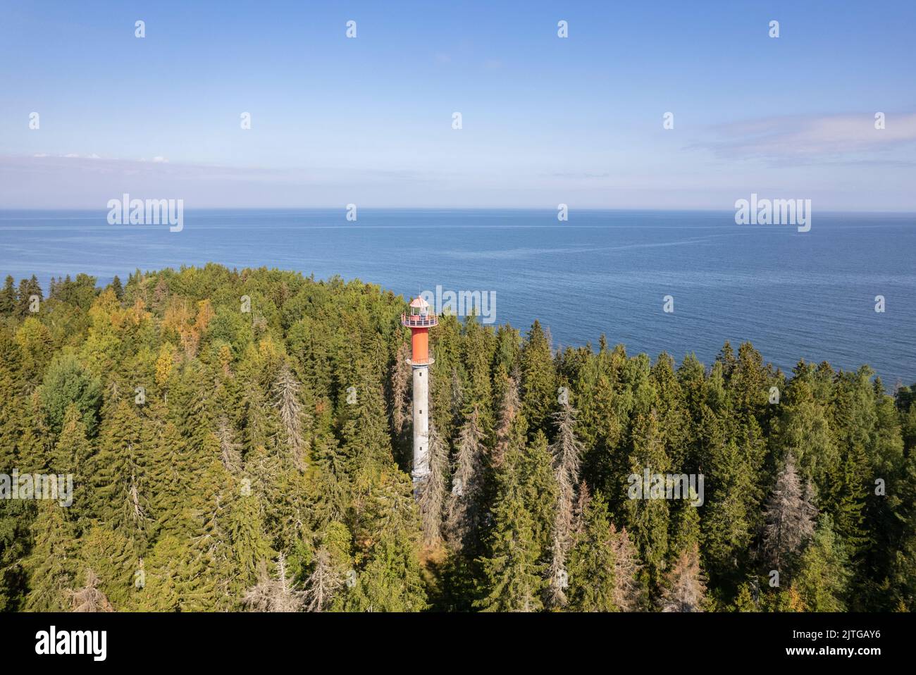Juminda Leuchtturm in Estland Stockfoto