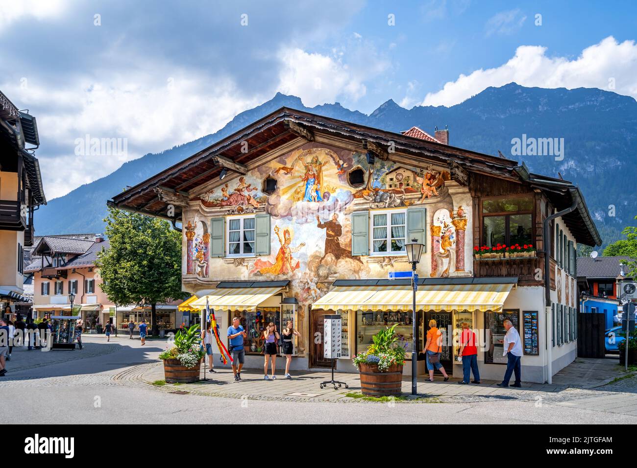Old Garmisch Partenkirchen, Bayern, Deutschland Stockfoto