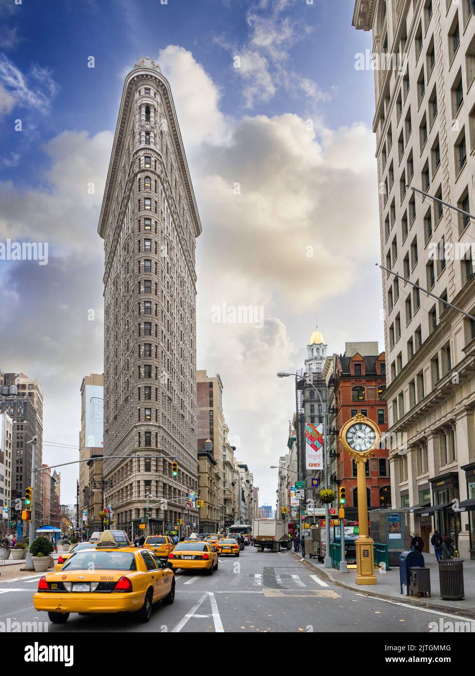 Street and Cab Manhattan, New York City, Nordamerika, USA Stockfoto