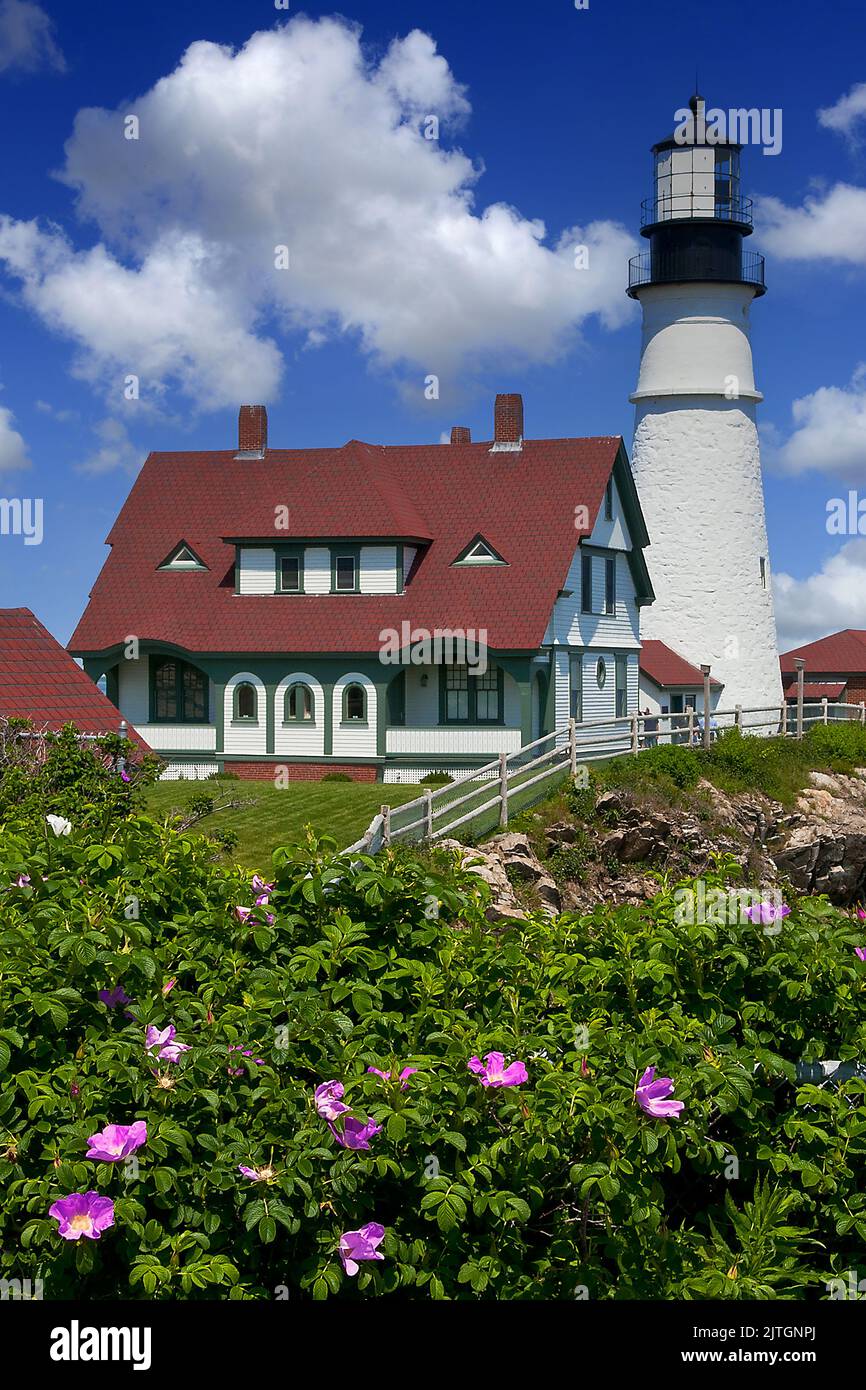 Portland Head Lighthouse, USA, Maine, Neuengland Stockfoto