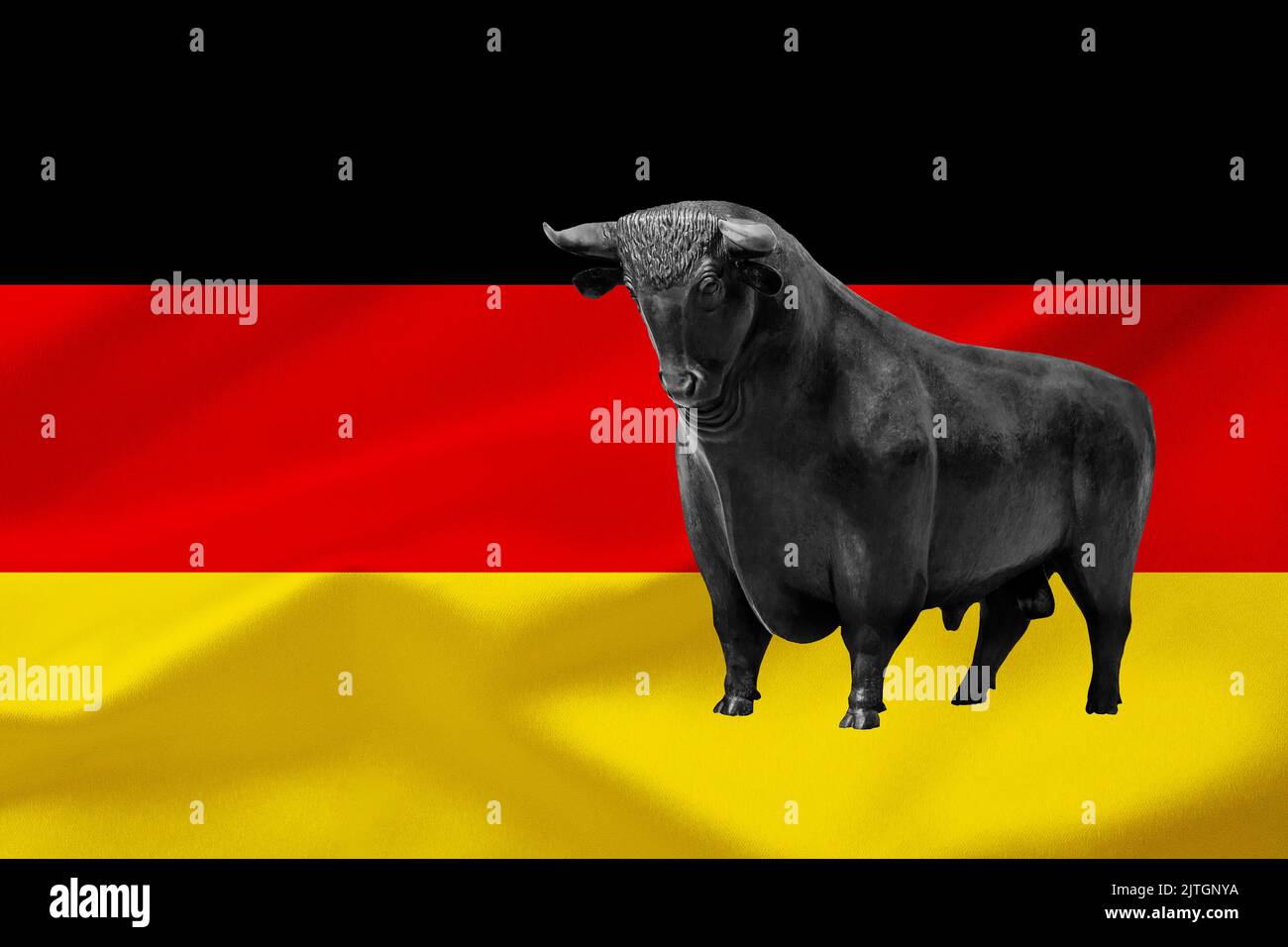 Flagge Deutschlands, Hausse - steigende Preise in Deutschland, Deutschland Stockfoto