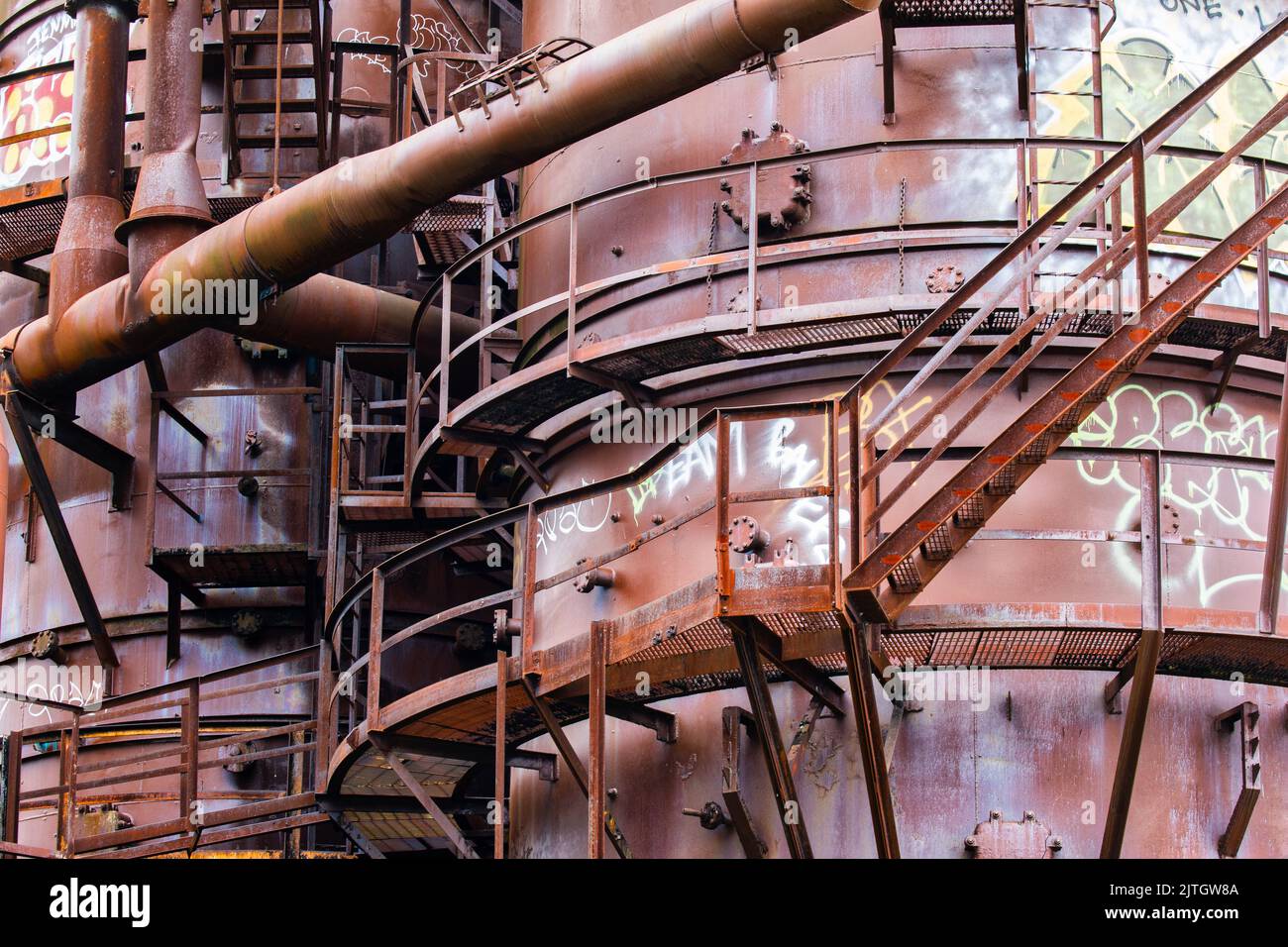 Der Gas Works Park in Seattle, Washington, ist der Standort der ehemaligen Seattle Gas Light Company, die sich am Nordufer von Lake Union am Südende befindet Stockfoto