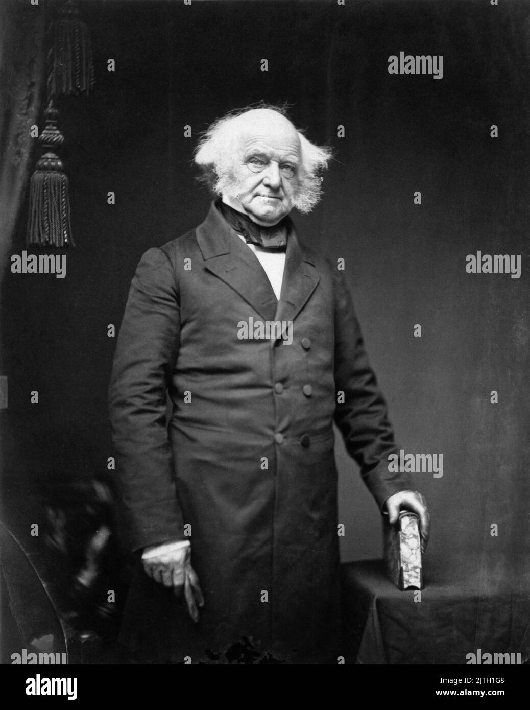 Ein Foto von Martin Van Buren aus dem Jahr 1855 von Mathew Brady. Martin Van Buren war der achte Präsident der USA und auf diesem Foto war er 73 Jahre alt. Stockfoto