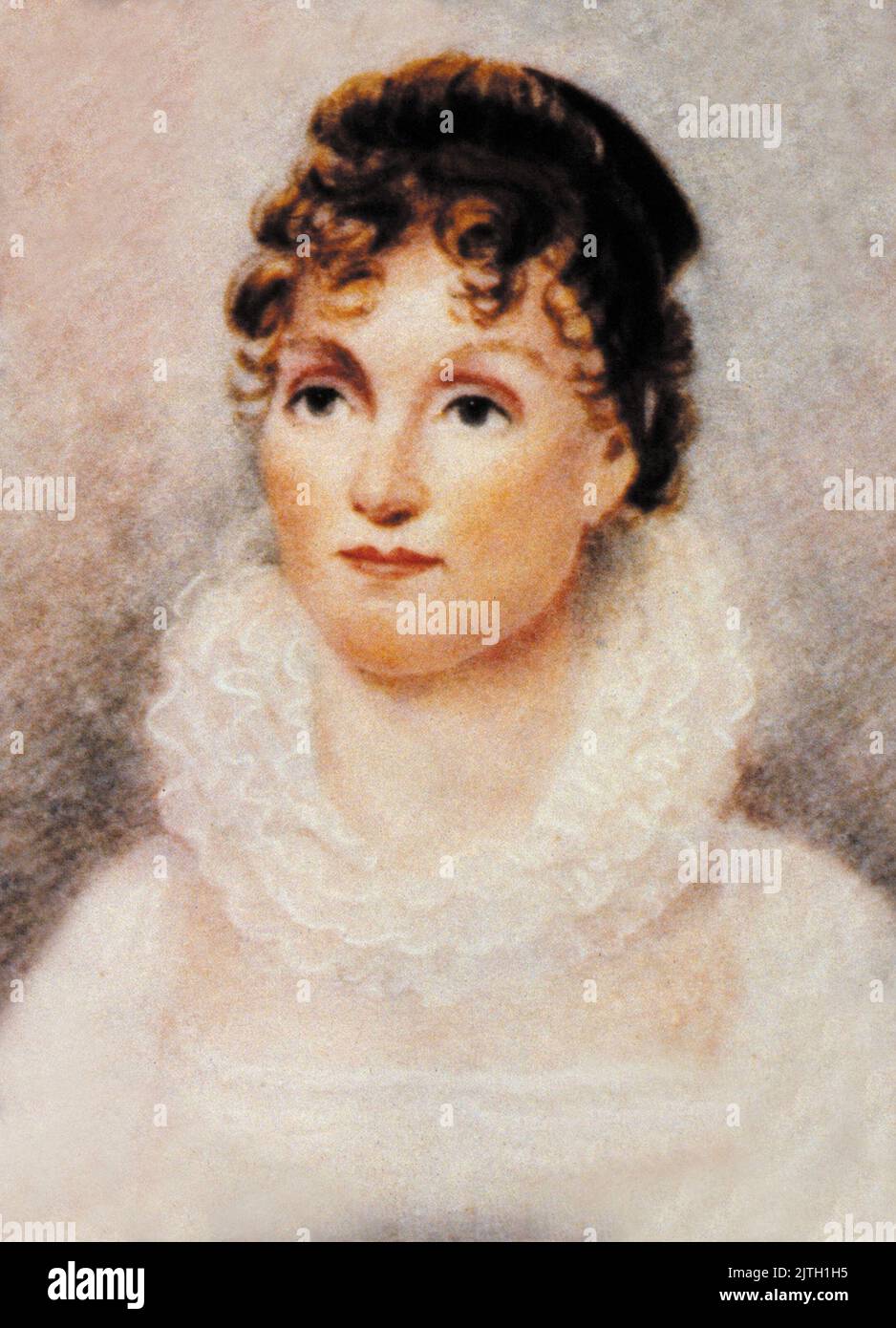 Ein Porträt der Frau von Präsident Martin Van Buren, Hannah Van Buren (geborene Hannah van Hoes. Sie starb jung an TB und diente nie als First Lady. Van Buren heiratete nie wieder und seine Schwiegertochter Angelica Singleton Van Buren diente als seine First Lady. Stockfoto