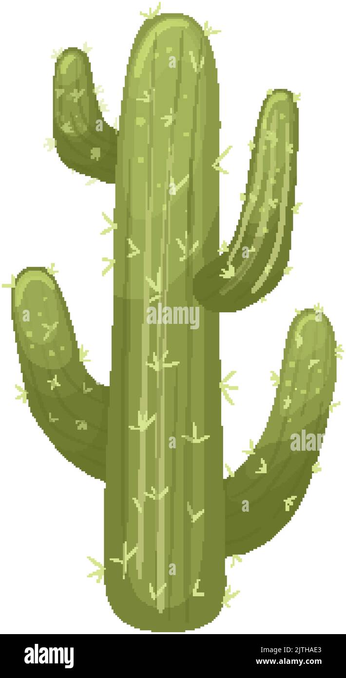 Kaktus Wste Cartoon Vektor Illustration Stock-Vektorgrafik - Alamy