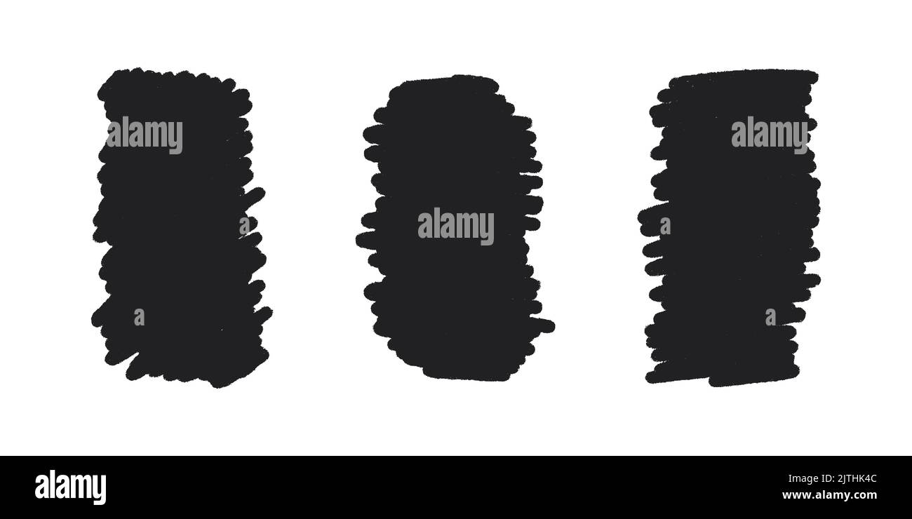Handgezeichnete Tintenbürste Blob Form Set für Social-Media-Geschichten. Zitat minimalistischer Rahmen leere Schablone Satz. Isoliertes Textfeld. Leere Schreiberrede Stock Vektor