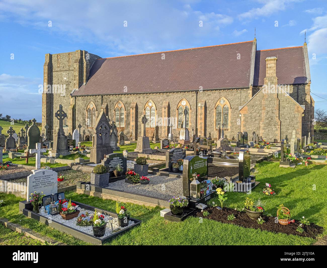 Ballynoe Kirche und Friedhof, County Down, Nordirland. Stockfoto
