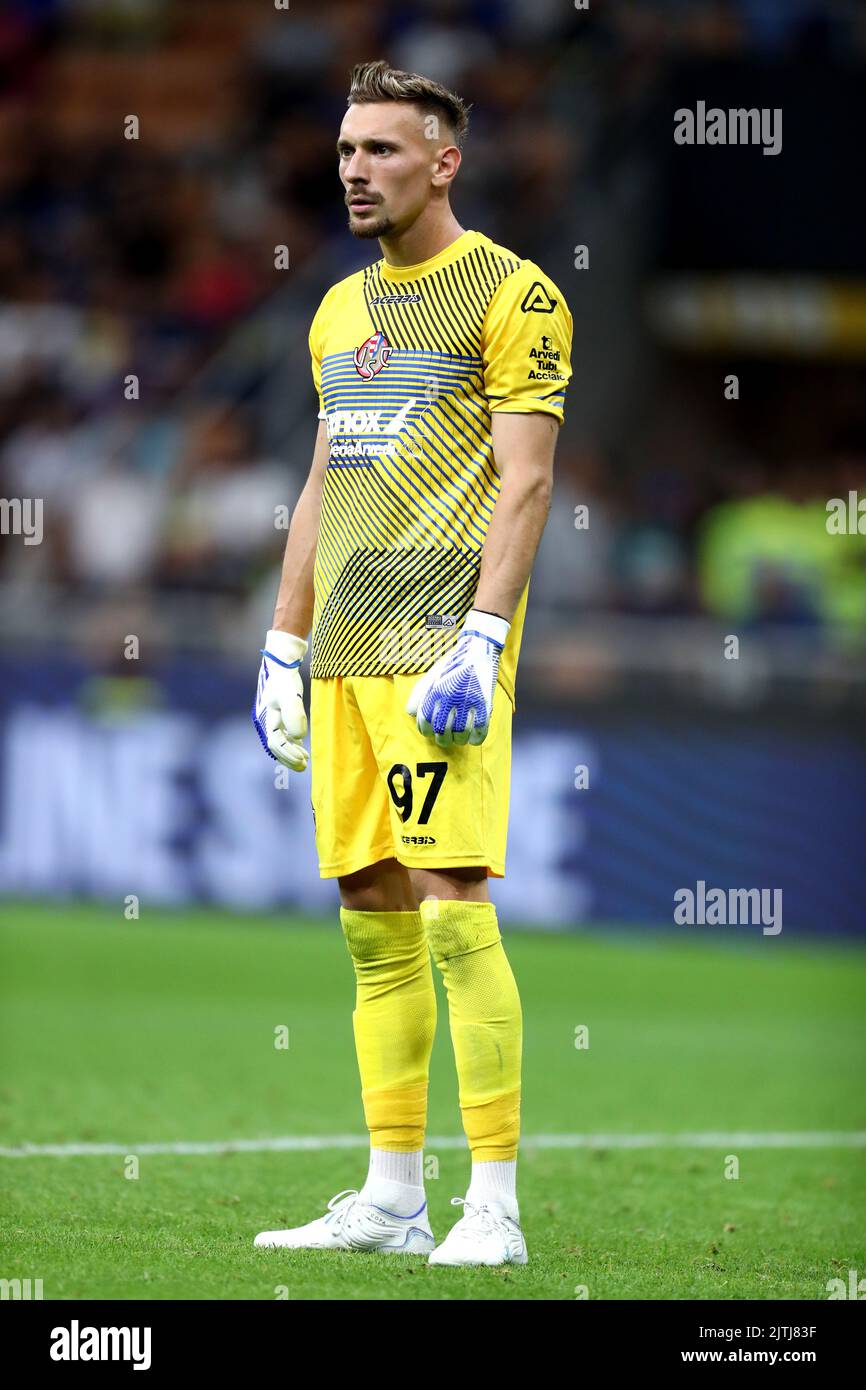 Mailand Italien . 30. August 2022, Ionut Radu von uns Cremonese schaut während der Serie A Match zwischen FC Internazionale und uns Cremonese im Stadio Giuseppe Meazza am 30. August 2022 in Mailand Italien . Stockfoto