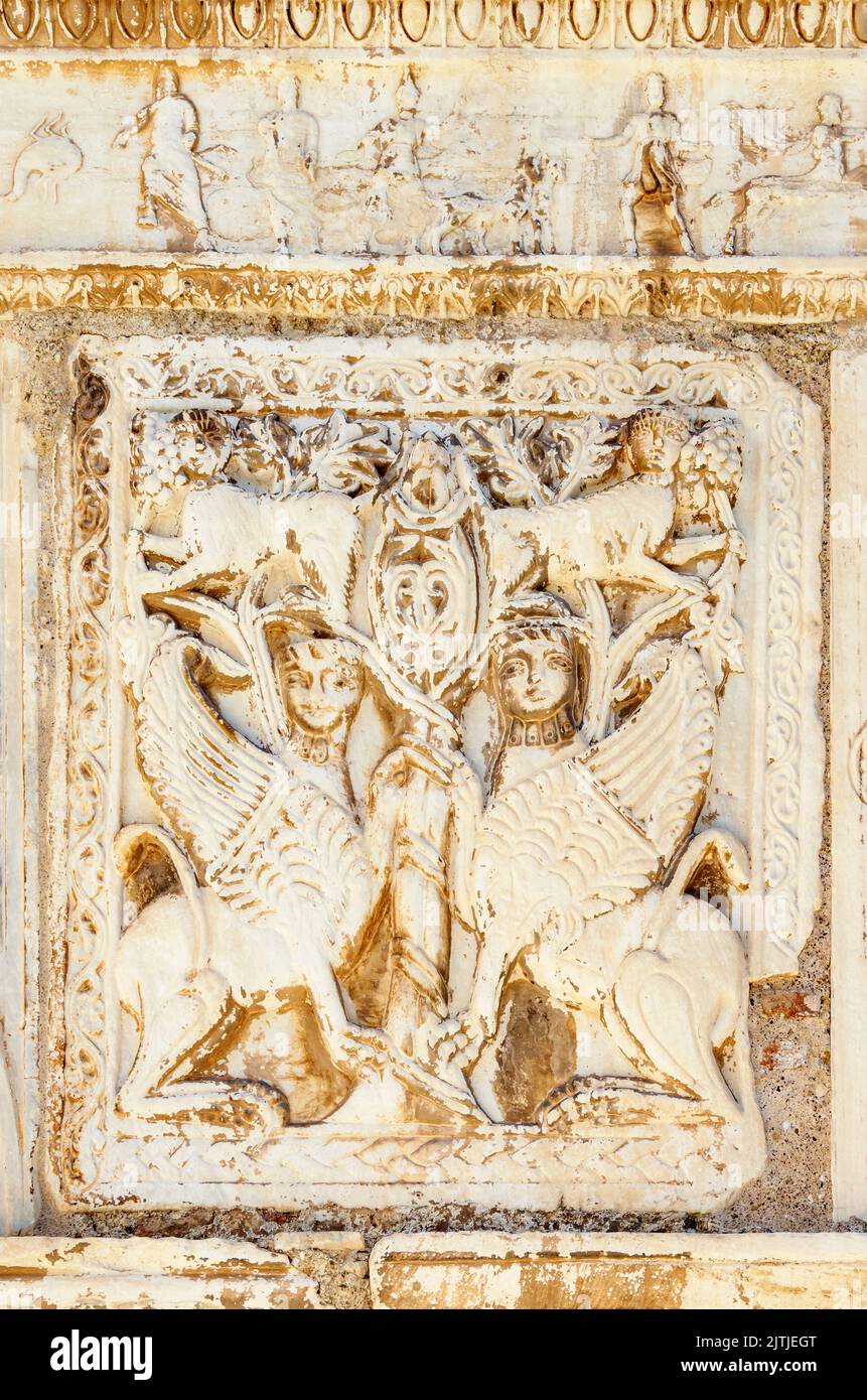 Kirche St. Eleutherios, Detailansicht, Mitropoleos Platz, Athen, Attika, Griechenland Stockfoto