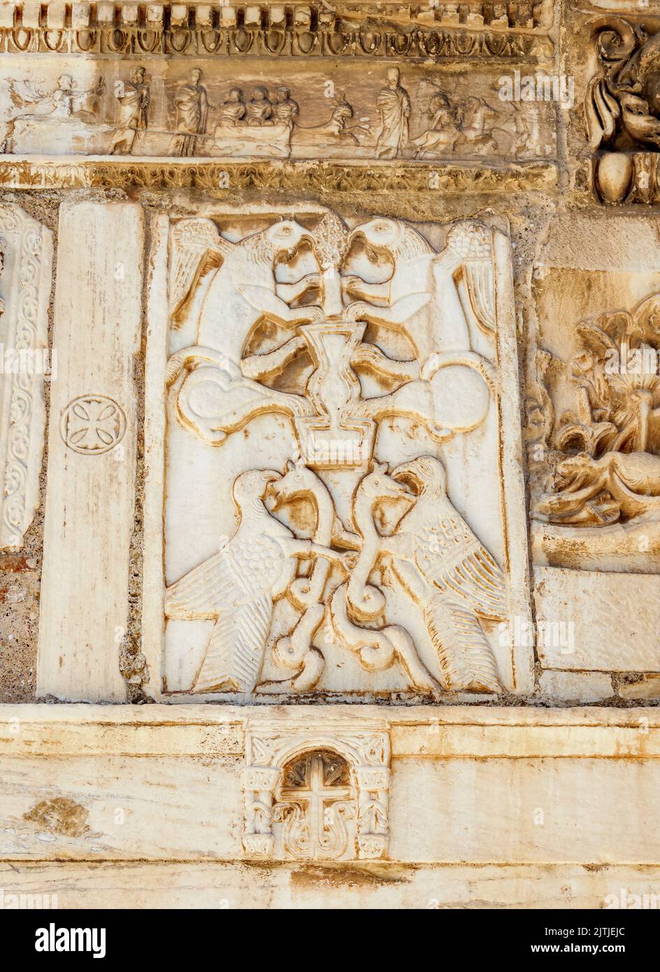 Kirche St. Eleutherios, Detailansicht, Mitropoleos Platz, Athen, Attika, Griechenland Stockfoto