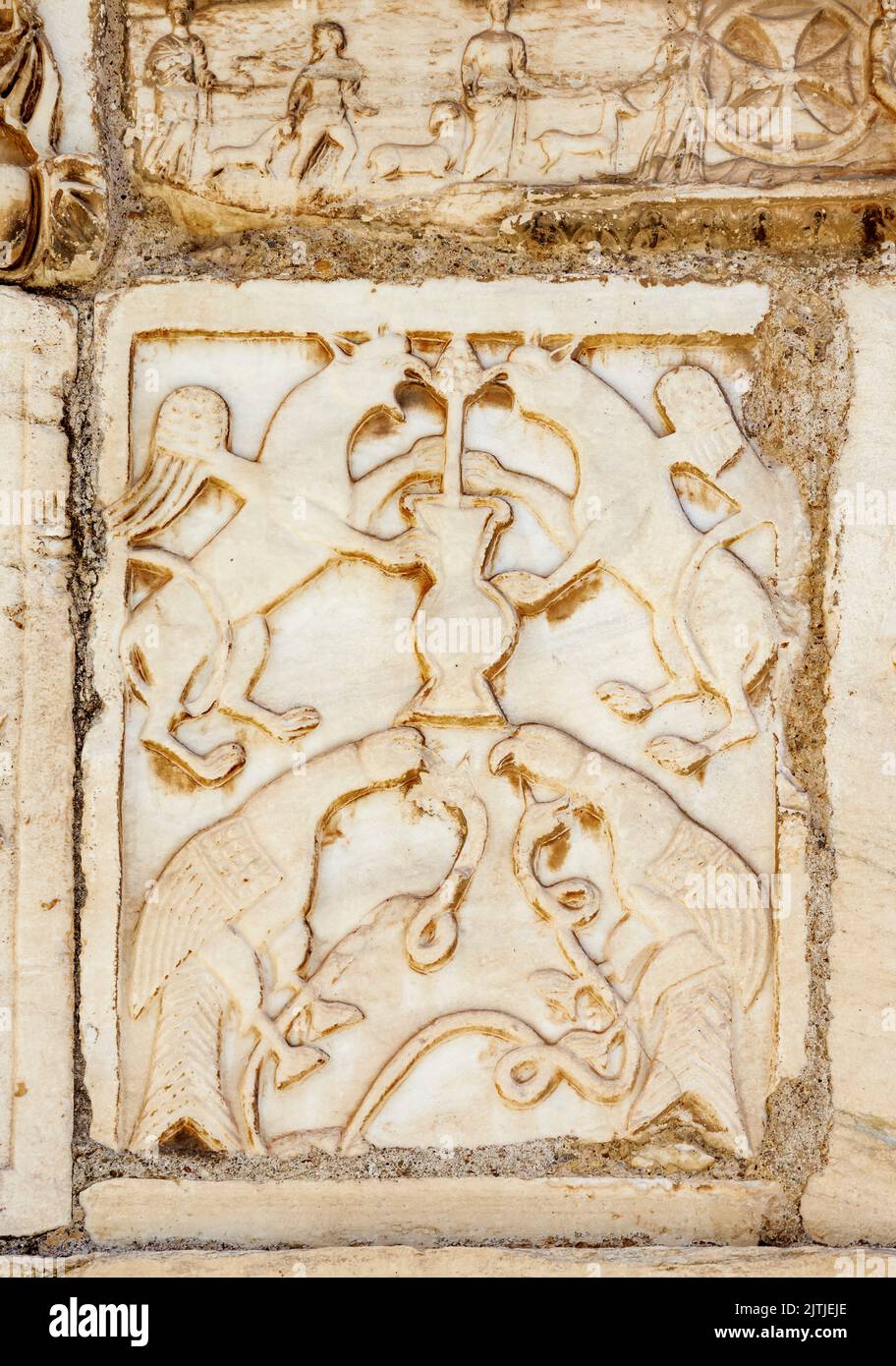 Kirche St. Eleutherios, Detailansicht, Mitropoleos Platz, Athen, Attika, Griechenland Stockfoto