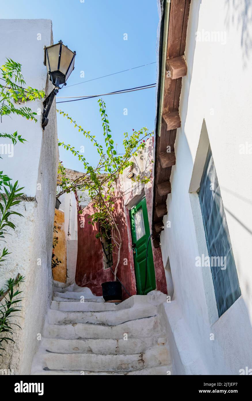 Anafiotika Nachbarschaft, Athen, Attika, Griechenland Stockfoto
