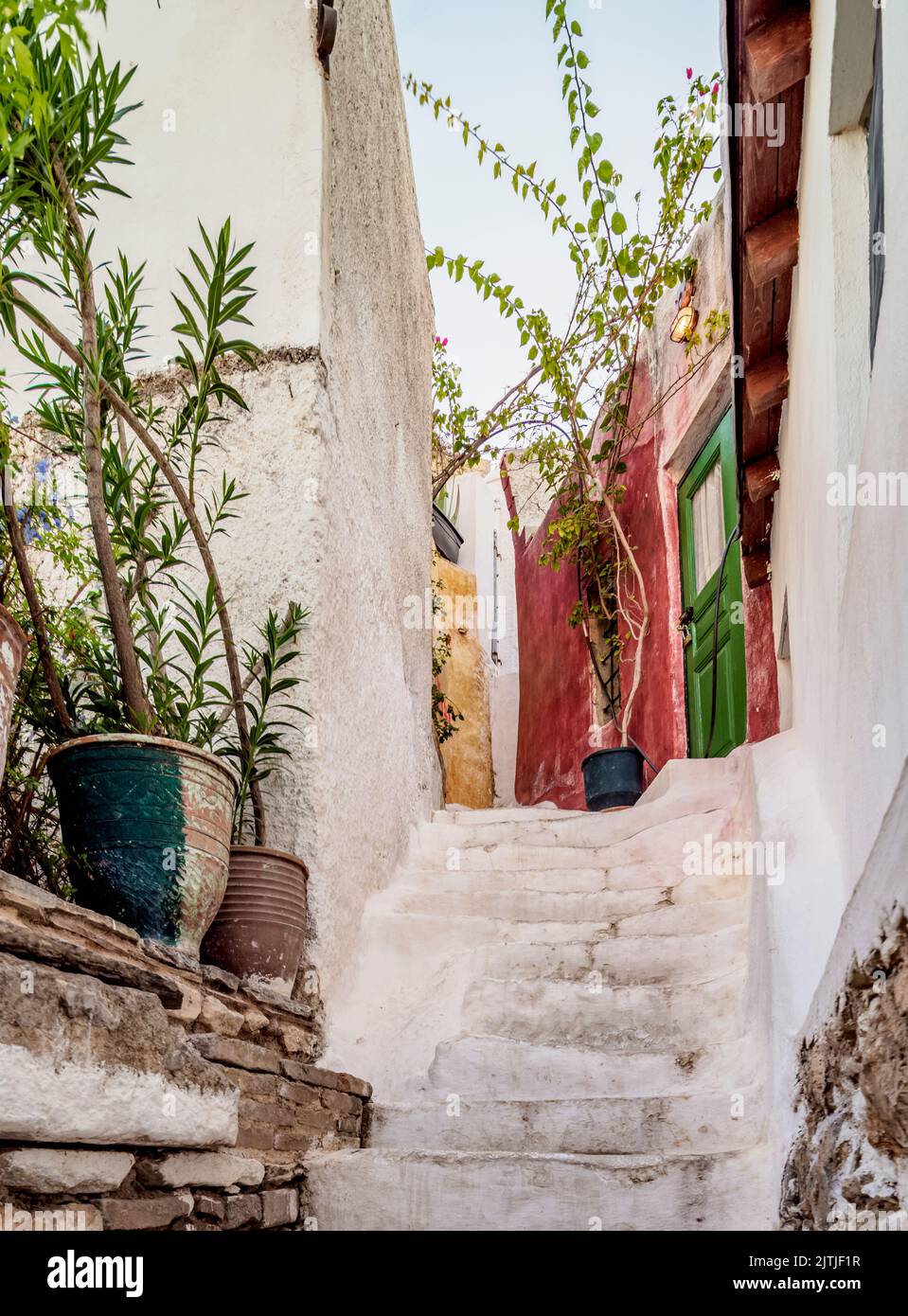 Anafiotika Nachbarschaft, Athen, Attika, Griechenland Stockfoto