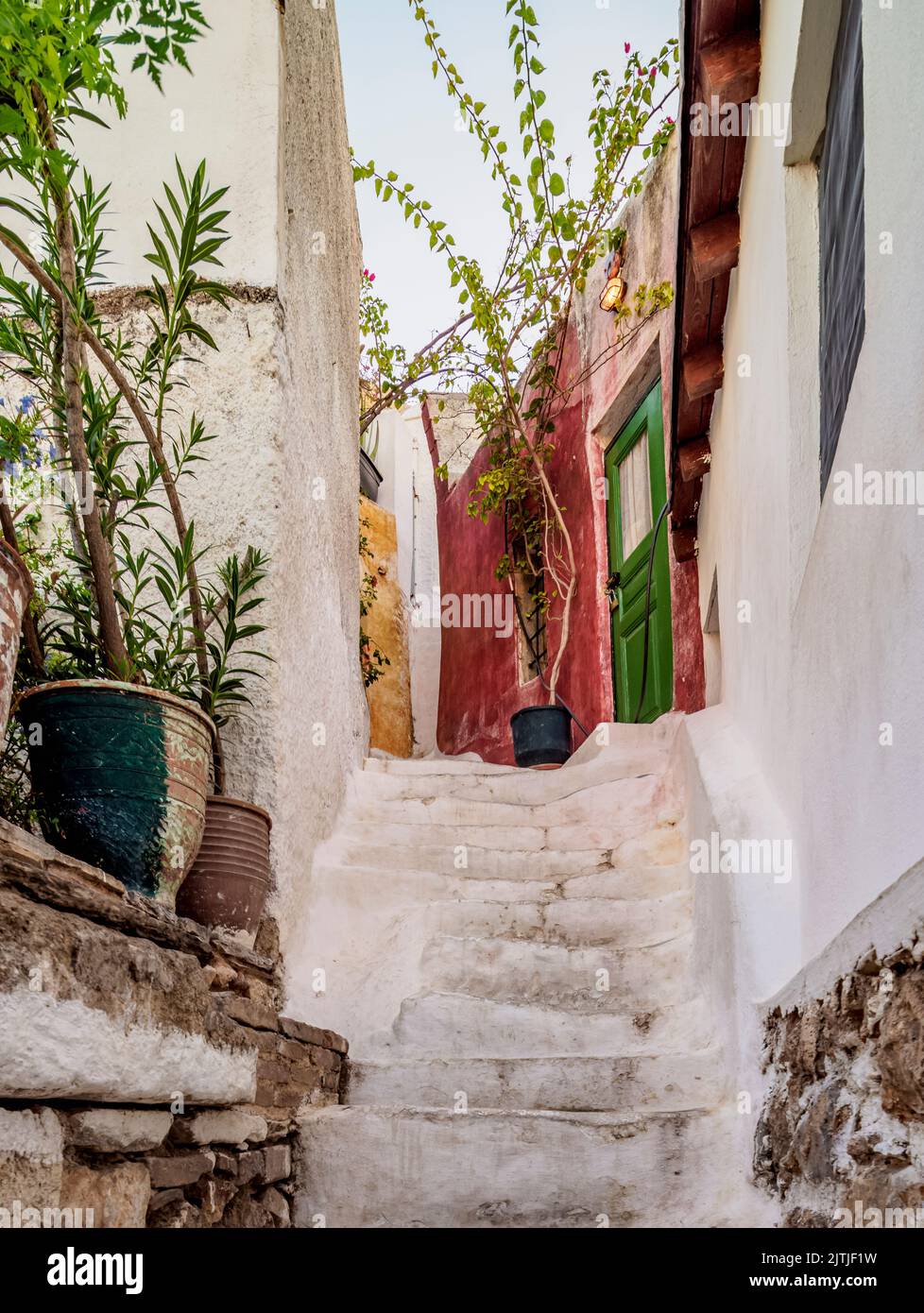 Anafiotika Nachbarschaft, Athen, Attika, Griechenland Stockfoto
