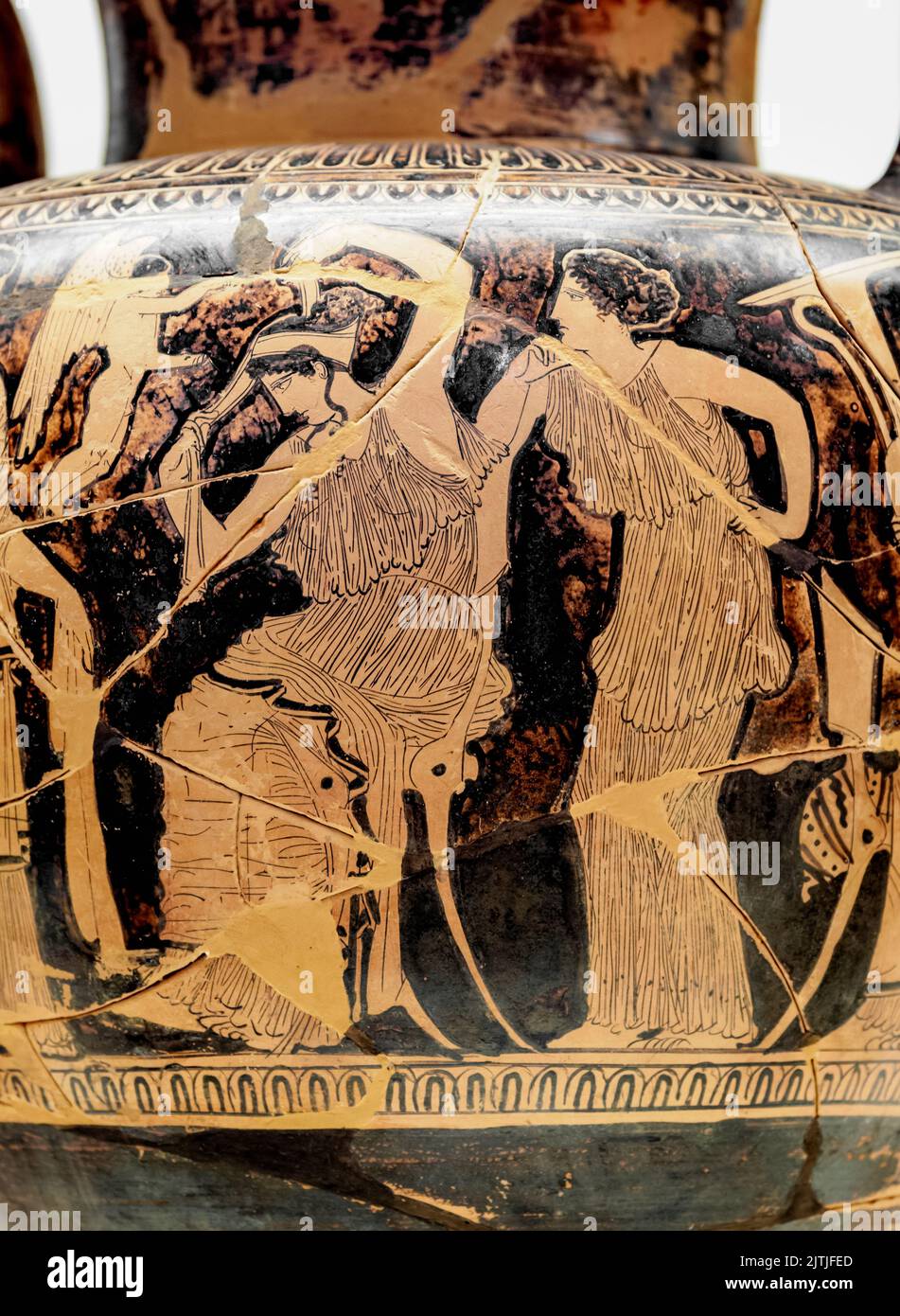 Vase im Nationalen Archäologischen Museum, Detailansicht, Athen, Attika, Griechenland Stockfoto