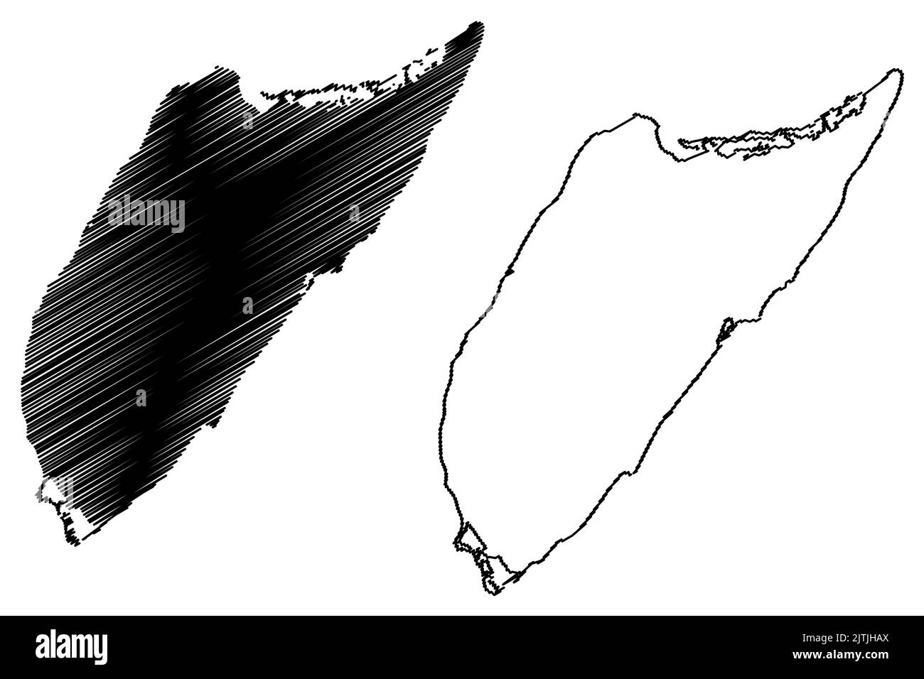 Cozumel vector map Schwarzweiß-Stockfotos und -bilder - Alamy