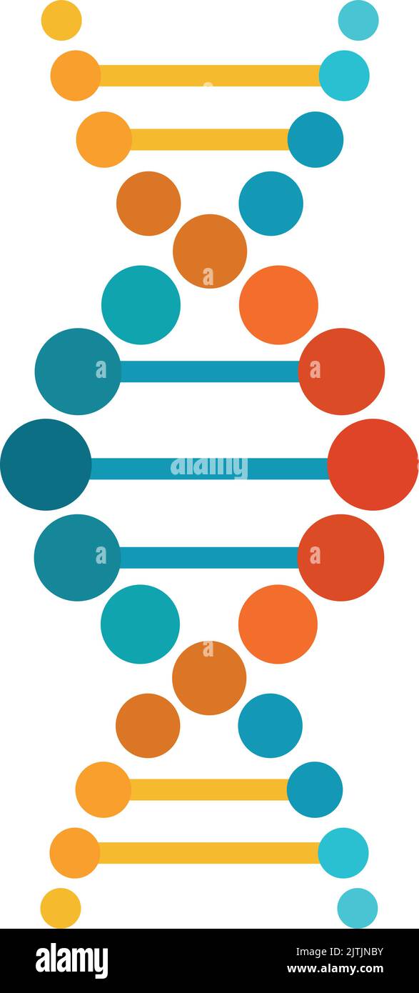 Genom-Symbol. Symbol für genetische Forschung. DNA-Helix Stock Vektor