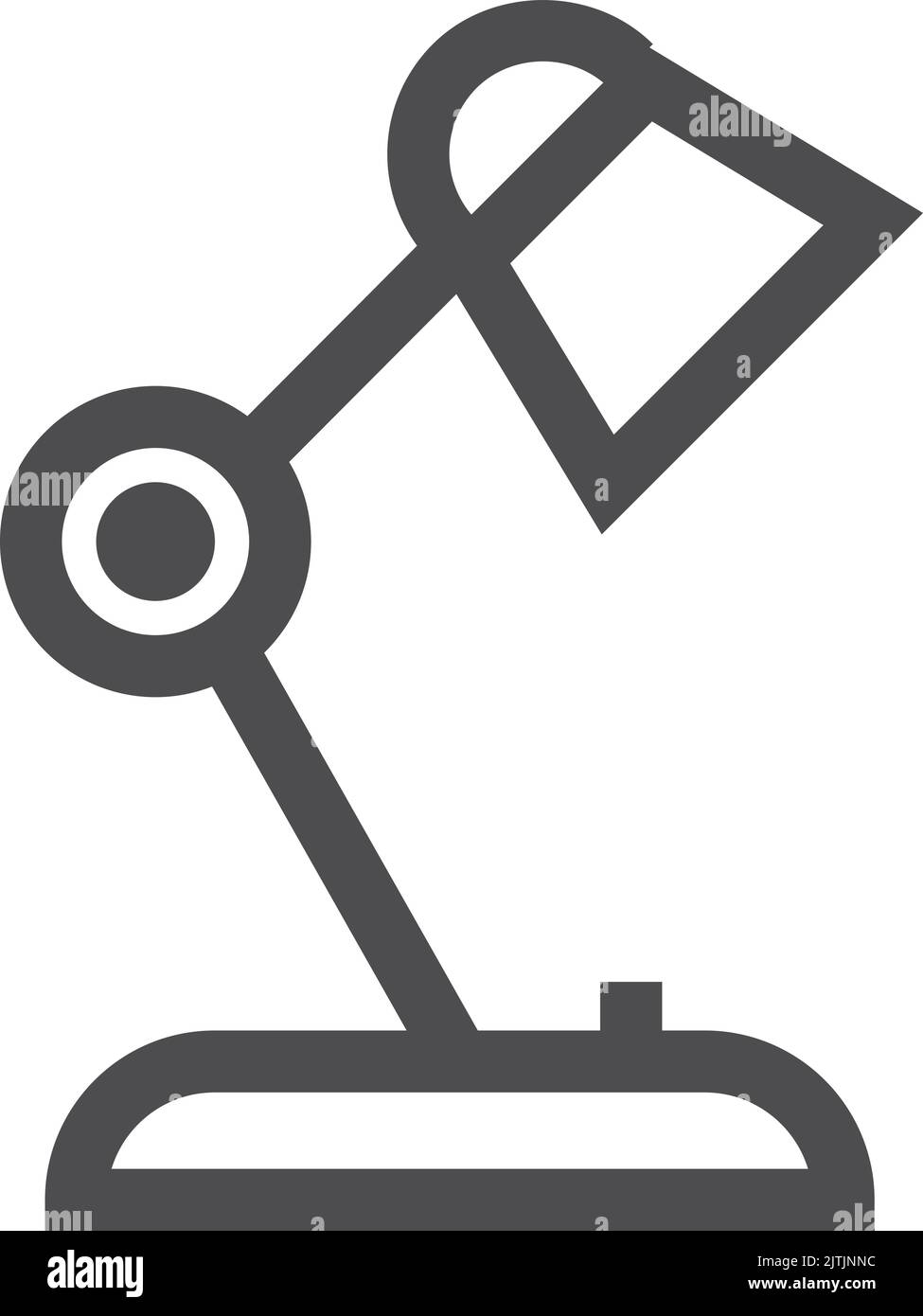 Symbol für die Linie der Schreibtischlampe. Tischleuchte für das Büro Stock Vektor