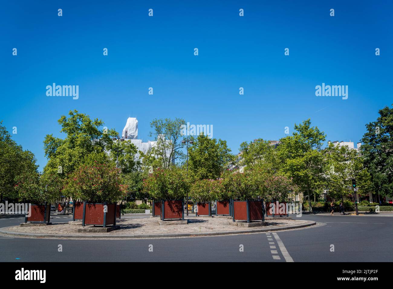 Square Leon Blum, 11. Arrondissement, Paris, Frankreich Stockfoto