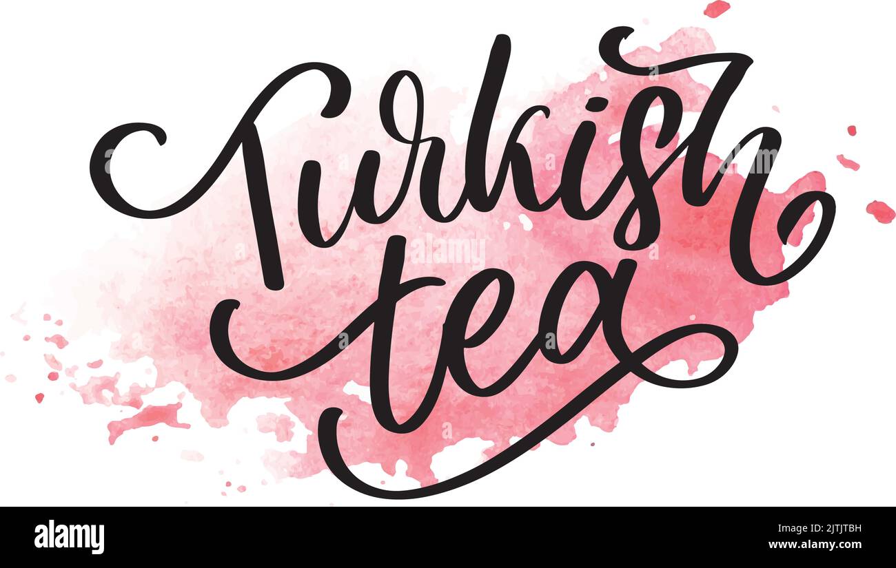 Türkische Traditionen der Teezeremonie. Teezeit. Dekorative Elemente für Ihr Design. Vektor-Illustration mit orientalischen Tasse Stock Vektor