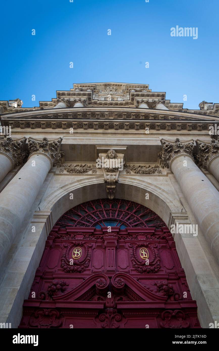 Kirche Saint-Paul-Saint-Louis in der Rue Saint-Antoine im Viertel Marais, erbaut im 17.. Jahrhundert von einem Jesuiten-Architekten, Paris, Frankreich Stockfoto