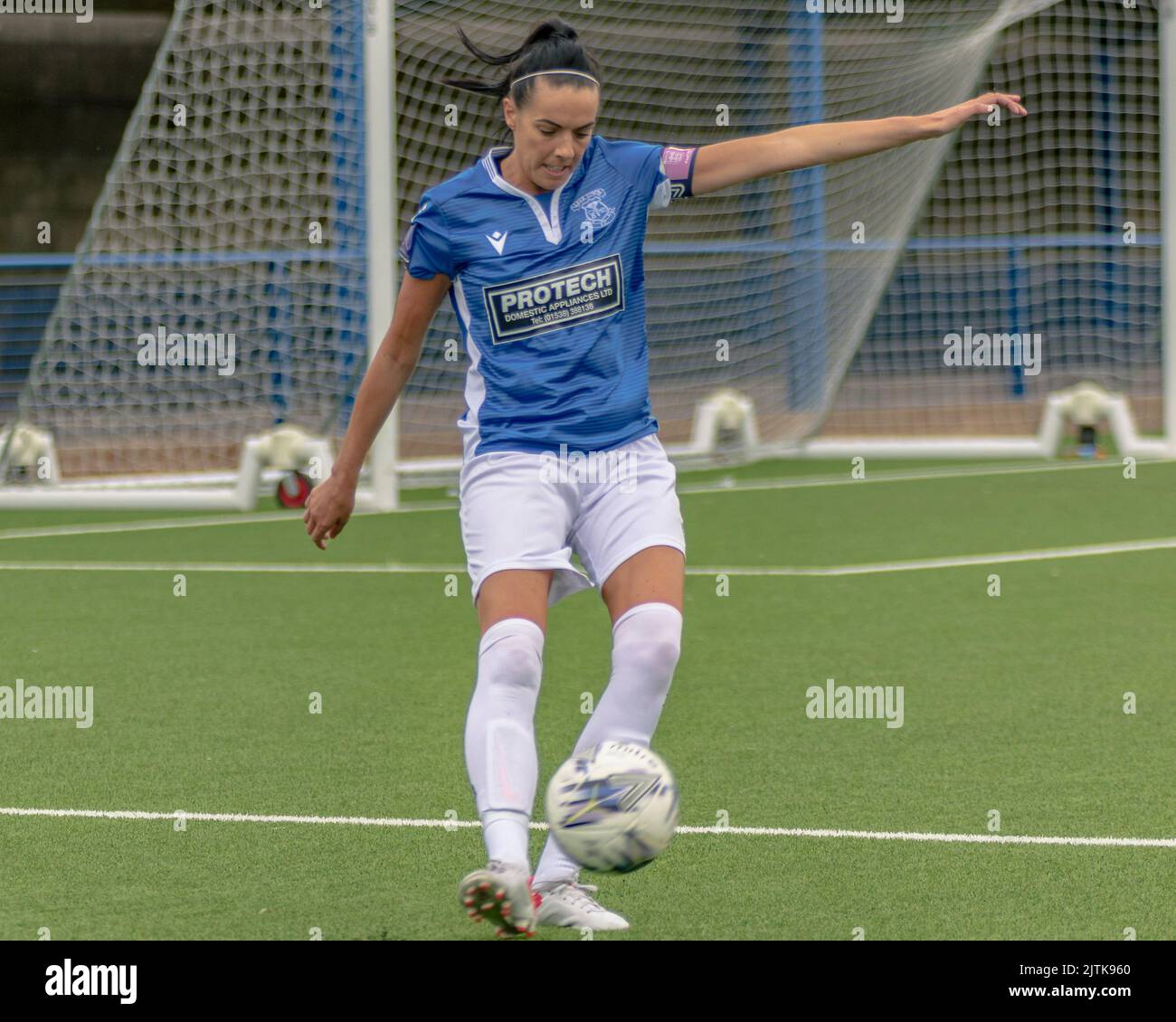 Leek Town Ladies gegen Northampton Town Women - FA Damen National League Division One Midlands - 28. August 2022 Leek, Vereinigtes Königreich:Cassie Hyde of Leek Stockfoto