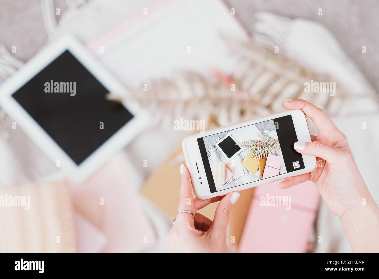 Blogging Business Digital Lifestyle Smartphone Stockfoto