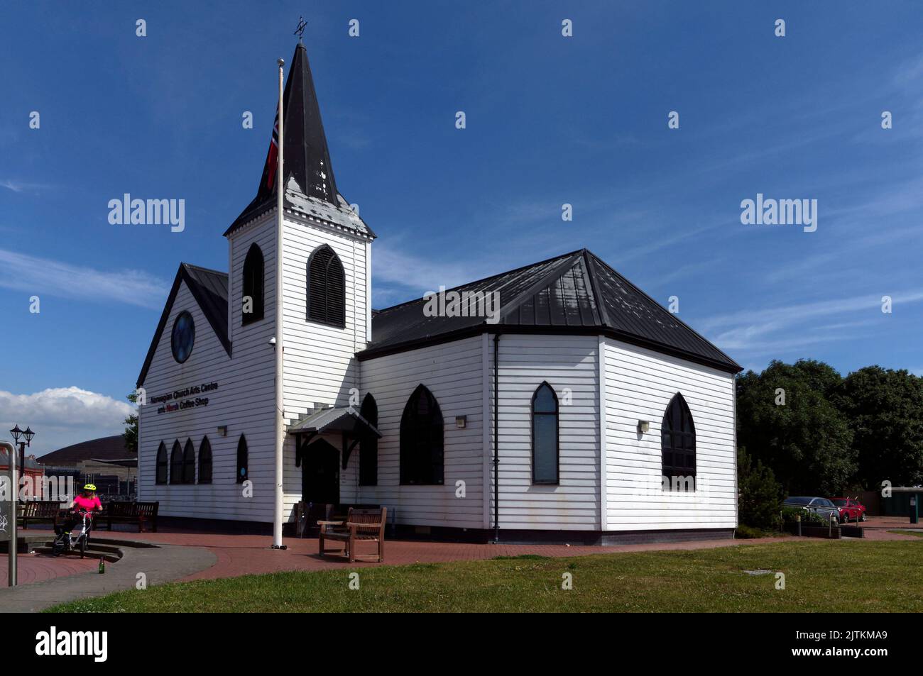Norwegische Kirche, Cardiff Bay, 2022. Sommer Stockfoto