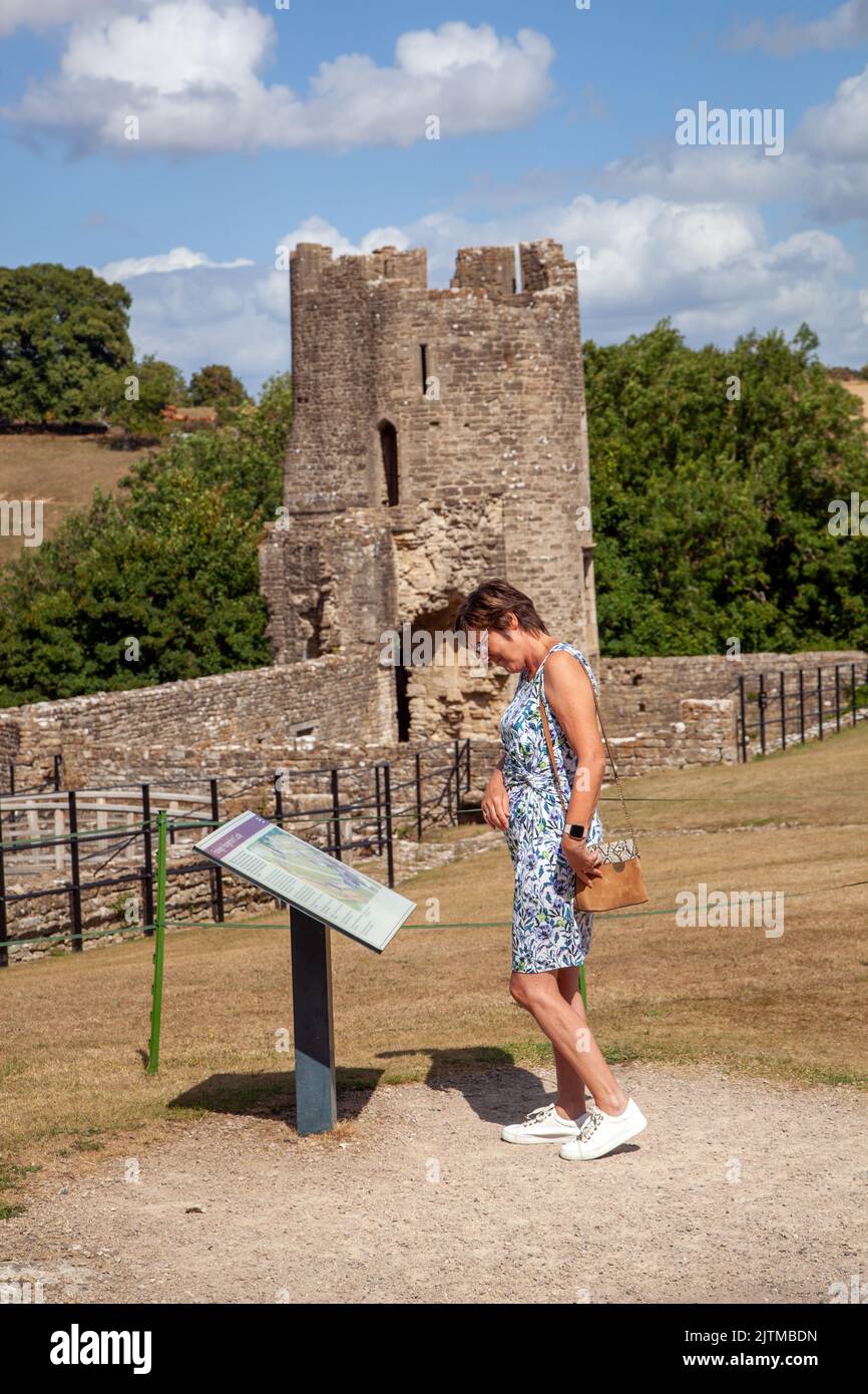 Farleigh Hungerford Castle, auch Farleigh Castle oder Farley Castle genannt, ist eine mittelalterliche Burg in Farleigh Hungerford, Somerset, England Stockfoto