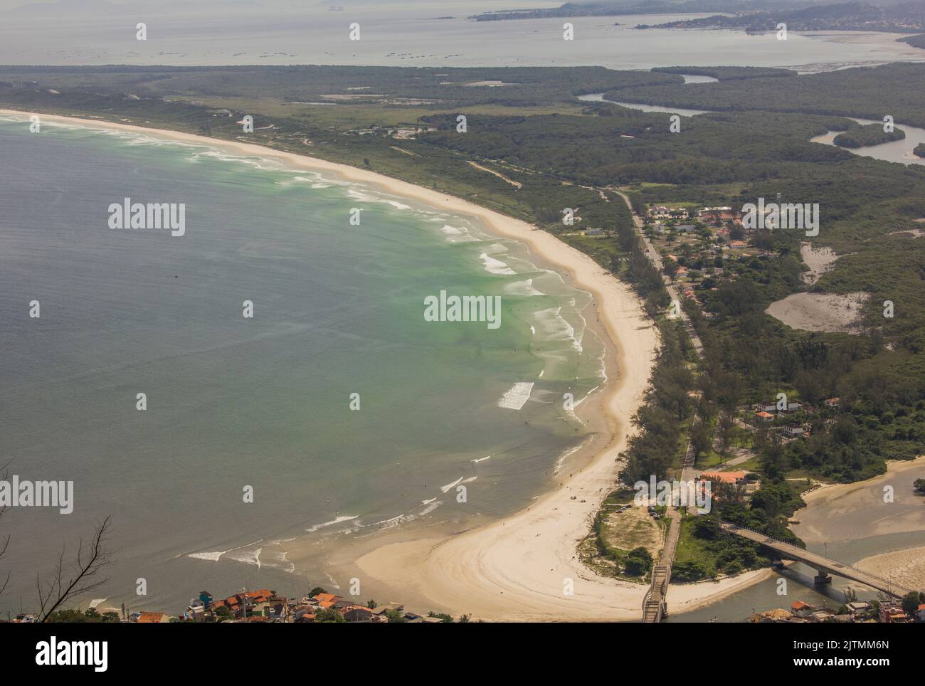 Blick von der Spitze des Telegrafensteins in Rio de Janeiro Brasilien. Stockfoto