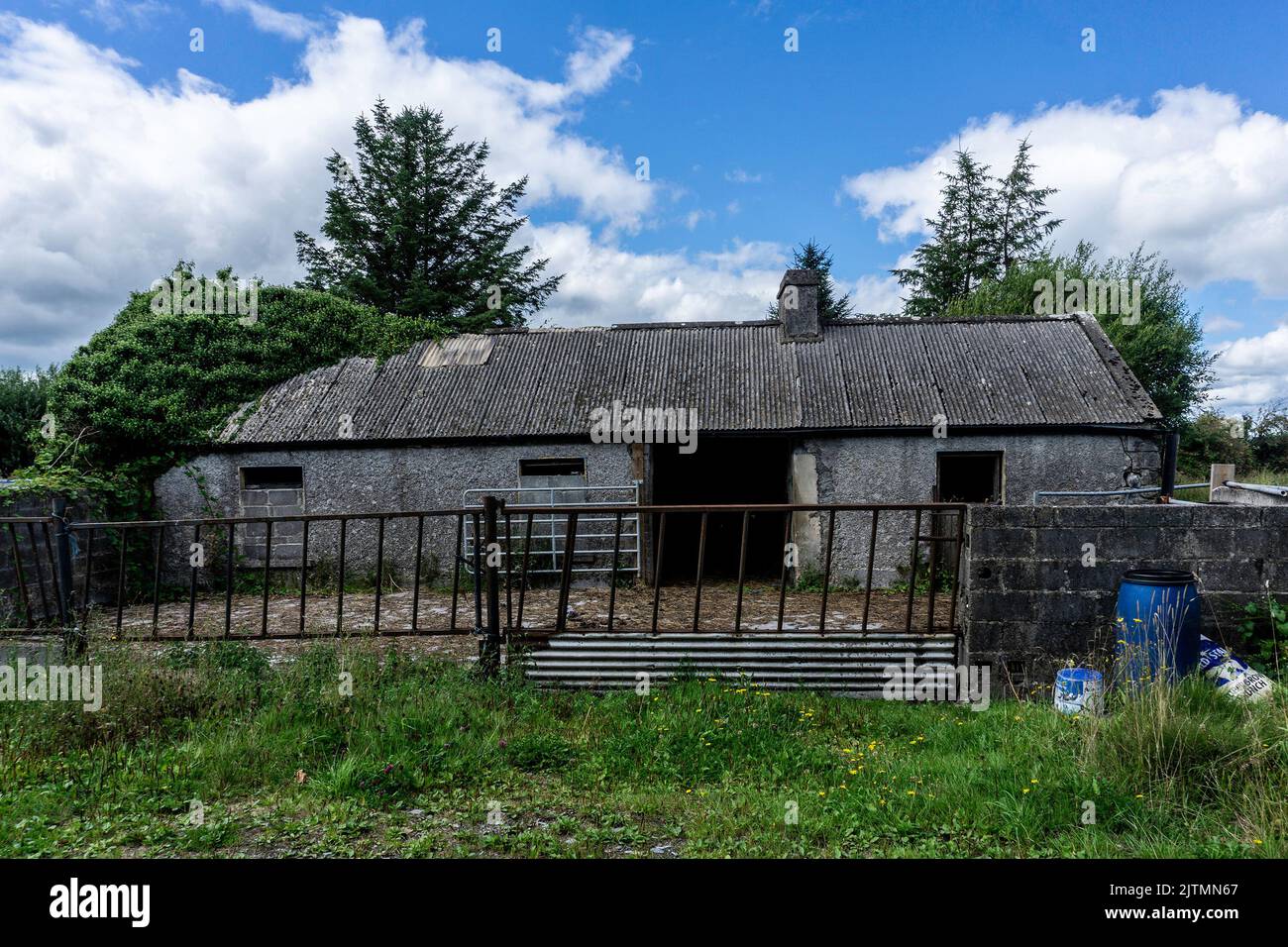 Ein altes verlassenes Haus in der Nähe von Drinagh in den Irish midlands. Stockfoto