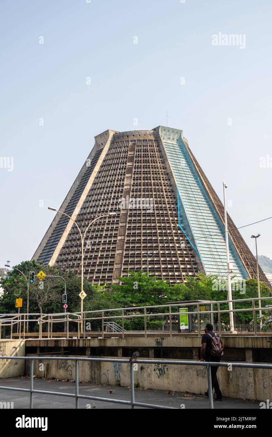 Metropolitan Cathedral of Saint Sebastian in Rio de Janeiro, Brasilien - 7. September 2020: Metropolitan Cathedral of Saint Sebastian in Rio de Janeiro, Stockfoto