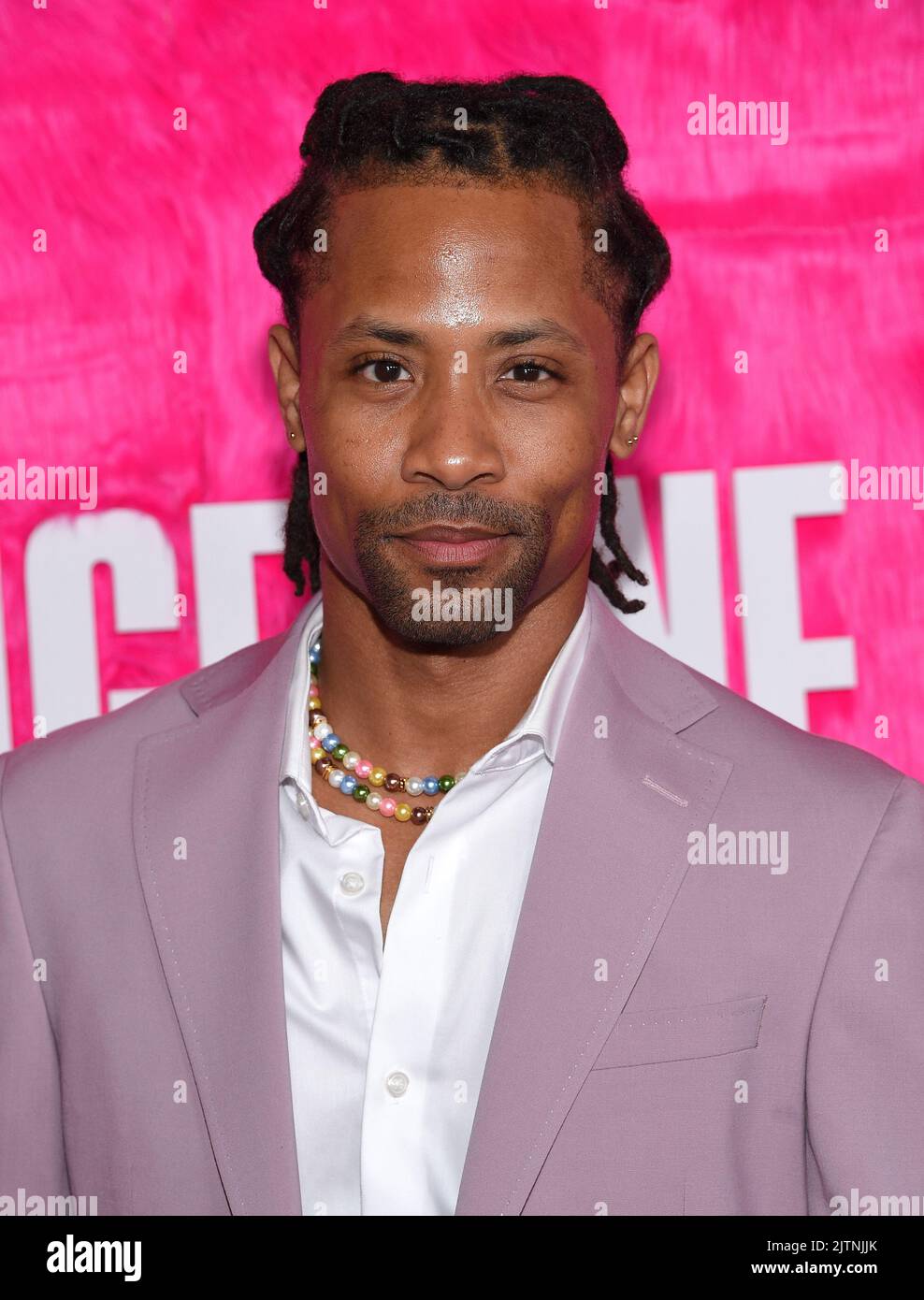 Antjuan Tobias kommt am 10. Mai 2022 im Pacific Design Center in West Hollywood, CA, zum Original ‘Angelyne’ von Pfau. © OConnor/AFF-USA.com Stockfoto
